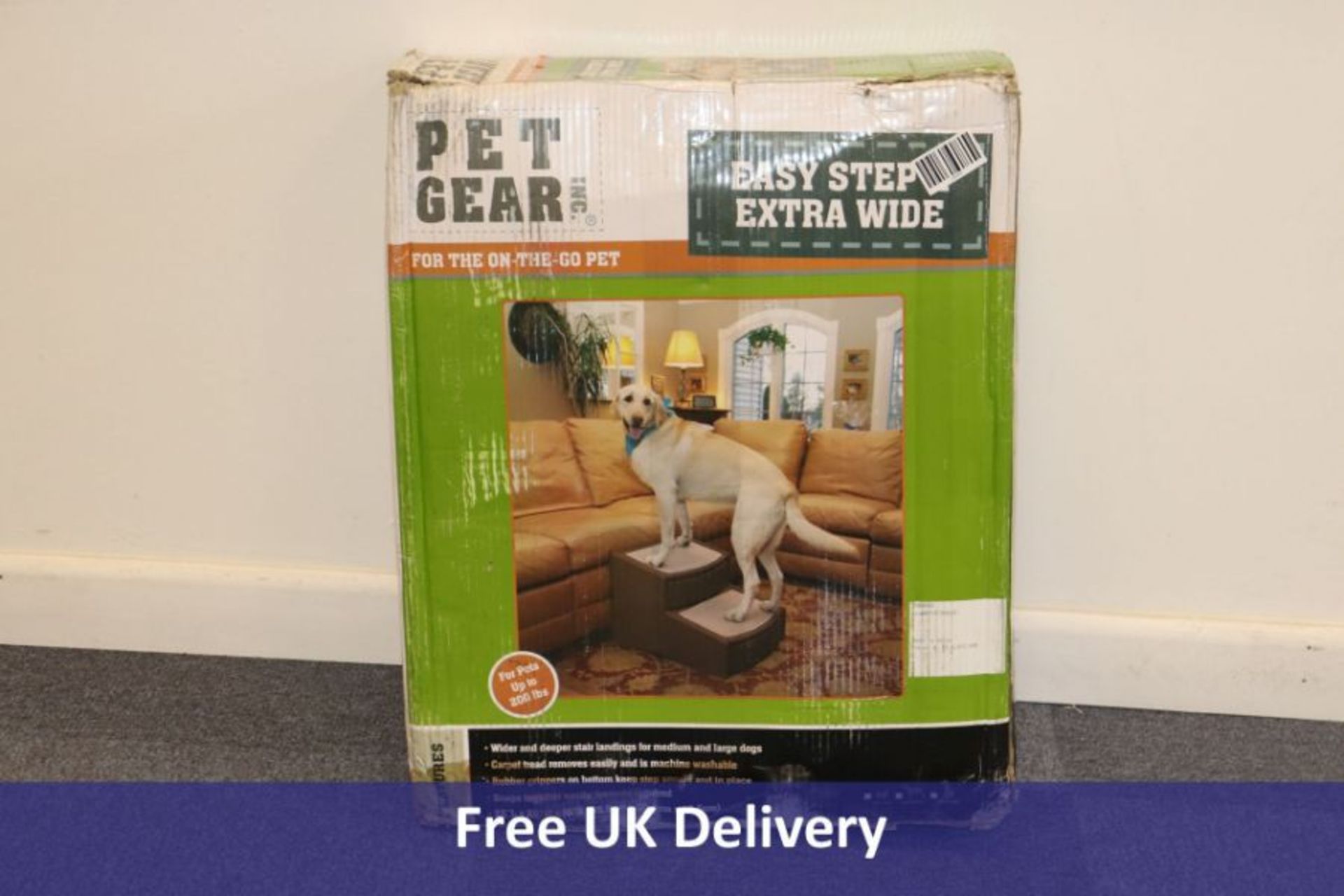 Pet Gear Easy Steps II Extra Wide, Small, Chocolate Brown, 55.9cm x 50.8cm x 40.6cm. Box damaged