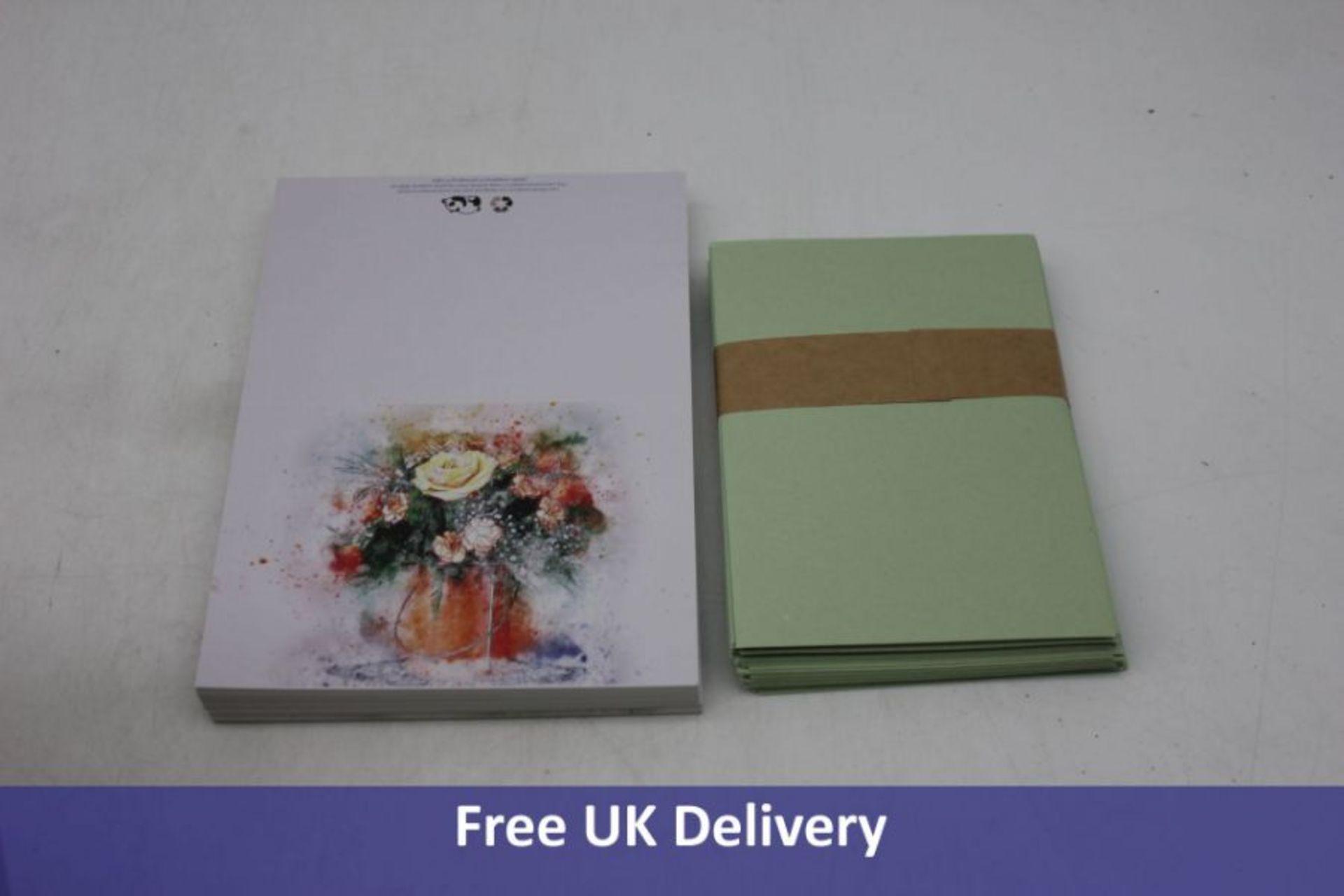 Fourteen The Lazy Panda Card Company, Watercolour Flower Greeting Cards, Assorted, 48 per pack - Image 2 of 2