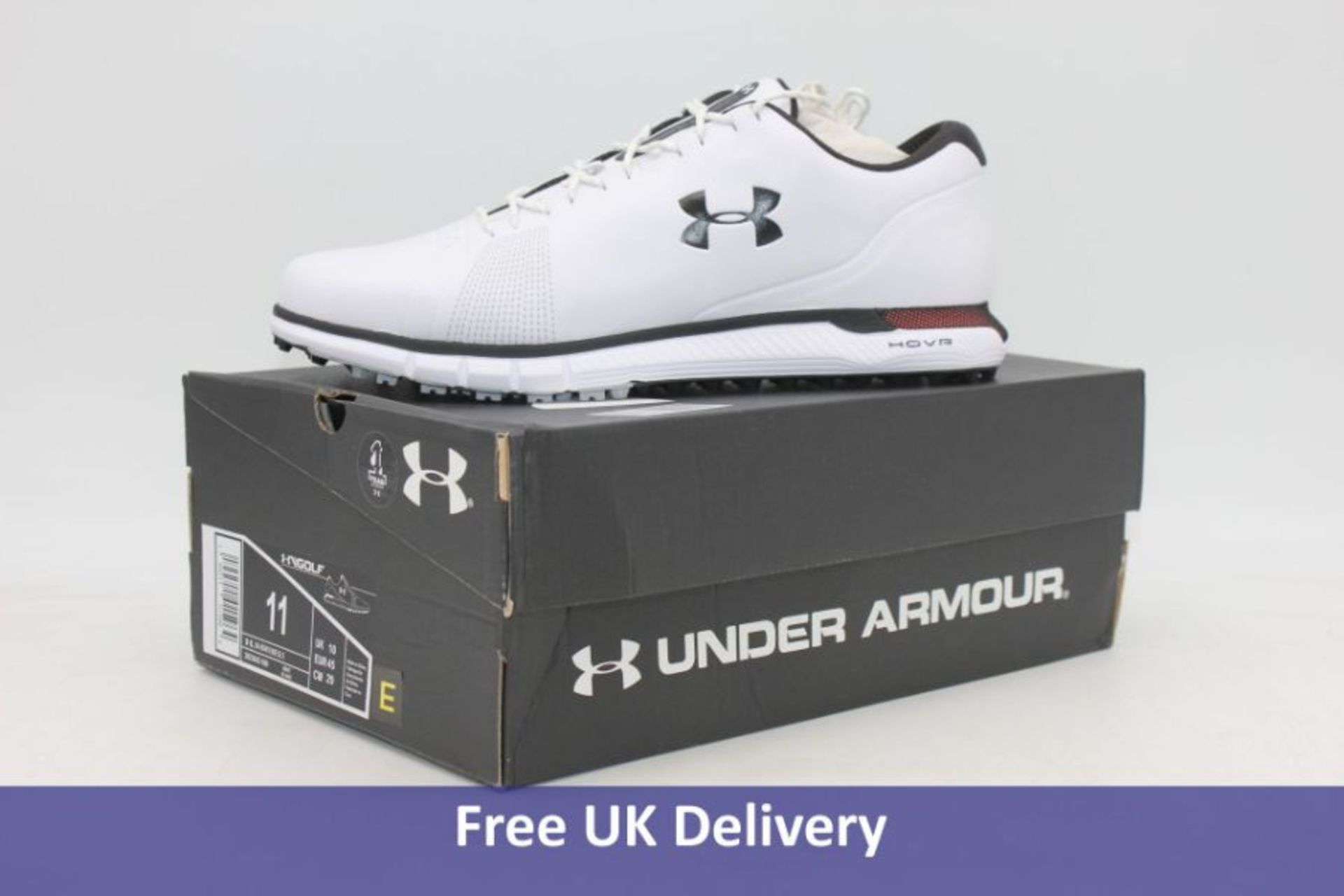 Under Armour HOVR FADE Men's Golf Shoes, White, UK 10