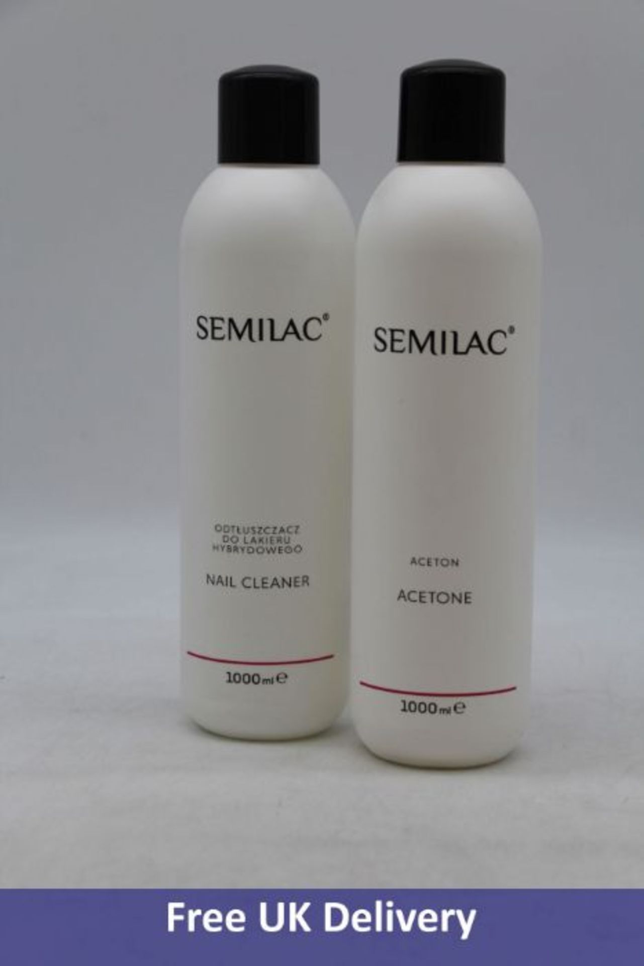Two Semilac Nail Products, 1x Nail Cleaner for Degreasing Nails For Manicures and Applying Polish an