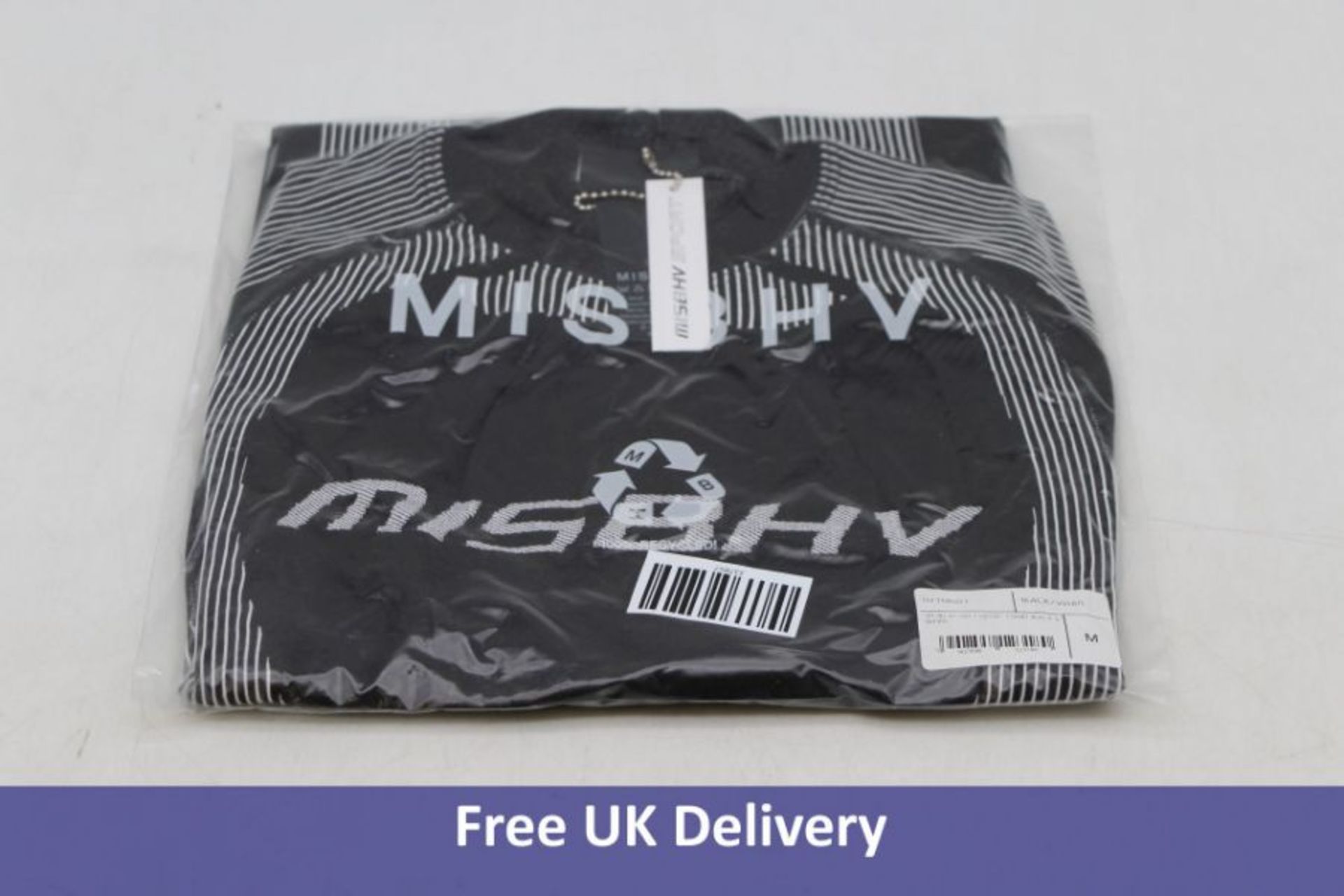 Two MISBHV Sport Active Short Sleeve Turtleneck Classic Men's T-Shirt, Black/White, UK L - Image 2 of 2