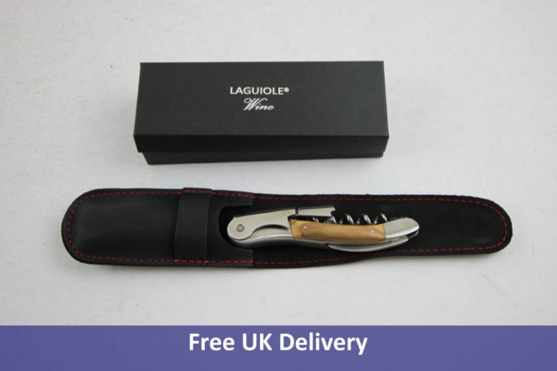 Laguiole Wine Classic Olive Wood Handle Sommelier Corkscrew