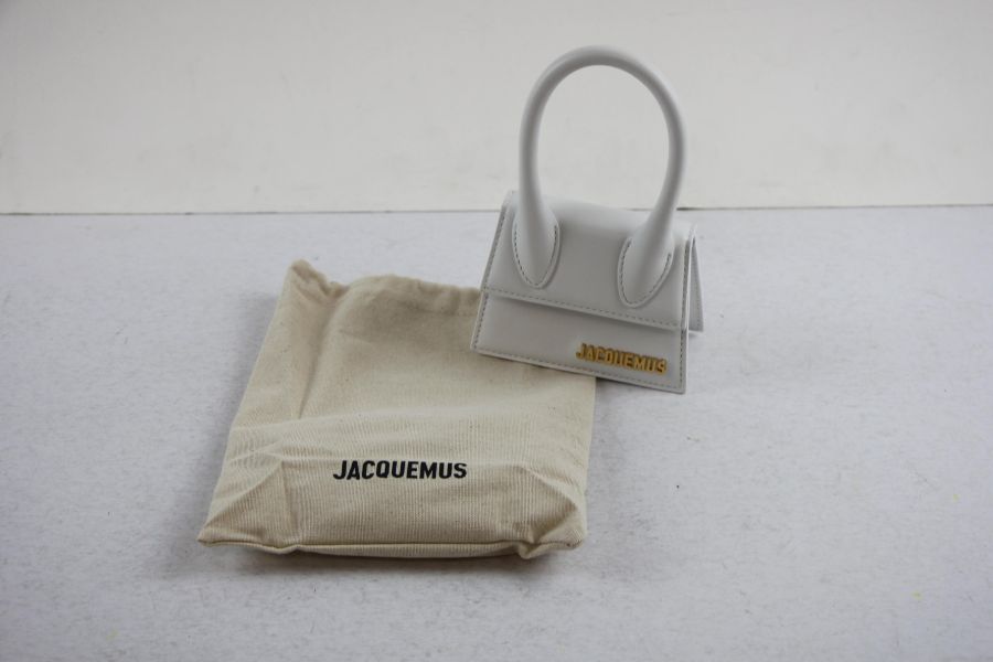 Jacquemus Women's 'Le Chiquito' Leather Top-Handle Bag, White - Image 2 of 2