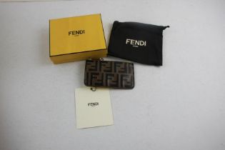 Fendi Women's Embossed FF Motif Key Case Pouch