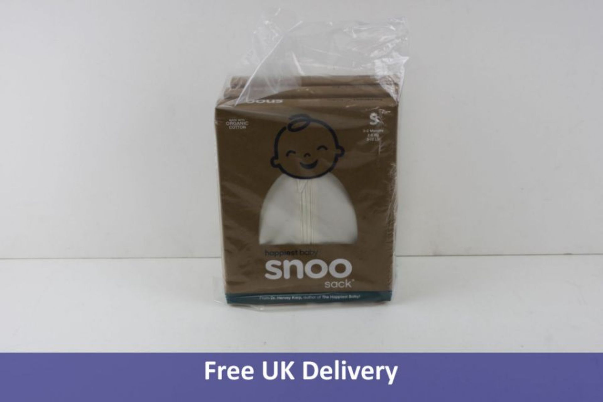 Three Snoo Sack Sleep Swaddles to Include, 1x Size S, 0-2 Month, 1x Size M, 2-4 Months and 1x Size L