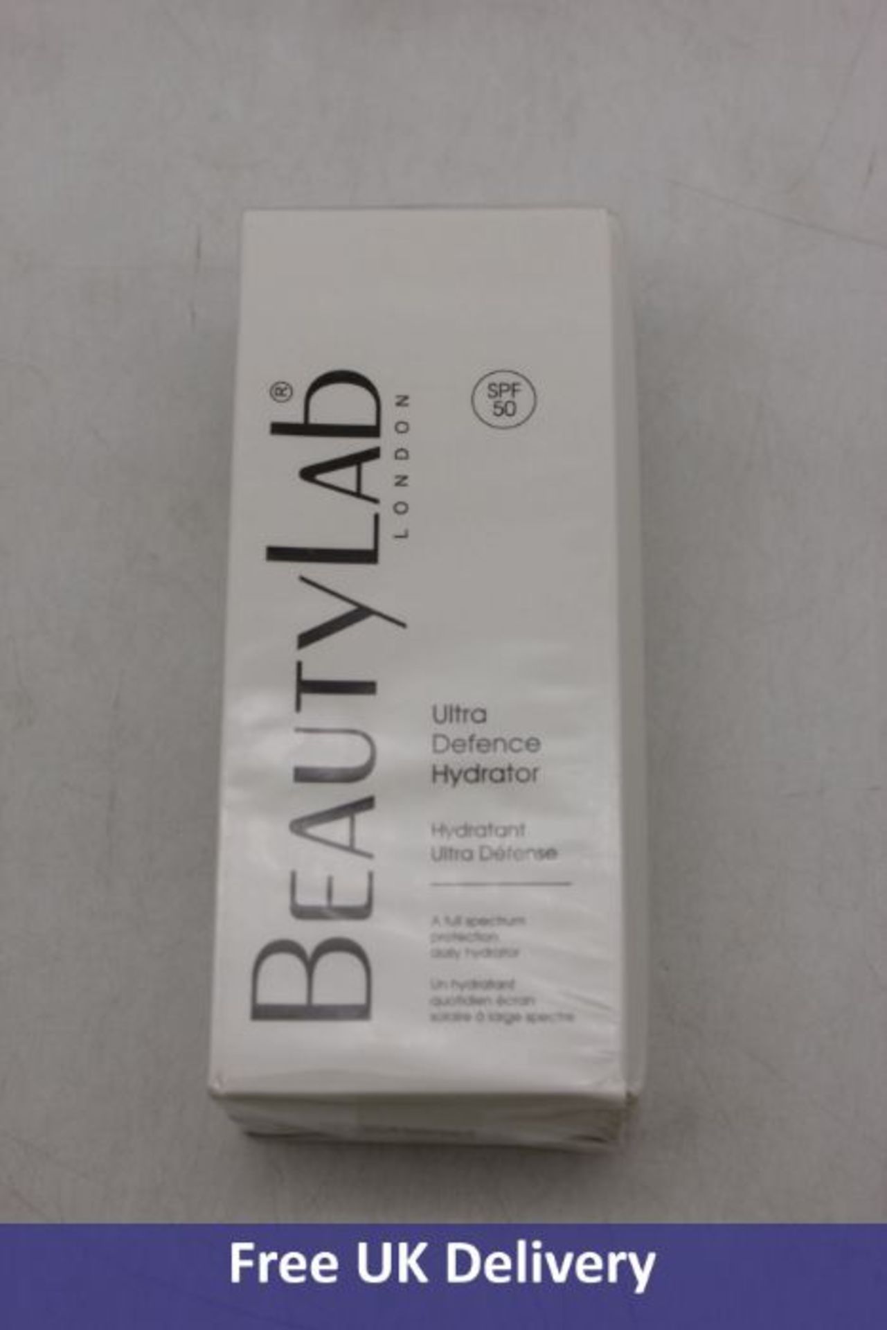 Five Beauty Lab London Cosmetics to include Ultra Defence Hydrator 50ml, Relax Neuro-Peptide Serum 5