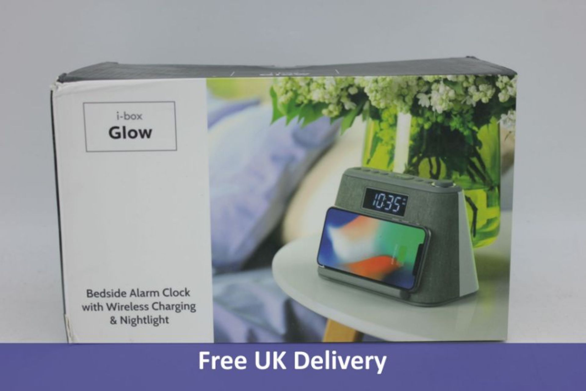 Four Glow Bedside Alarm Clocks with Wireless Charging & Night