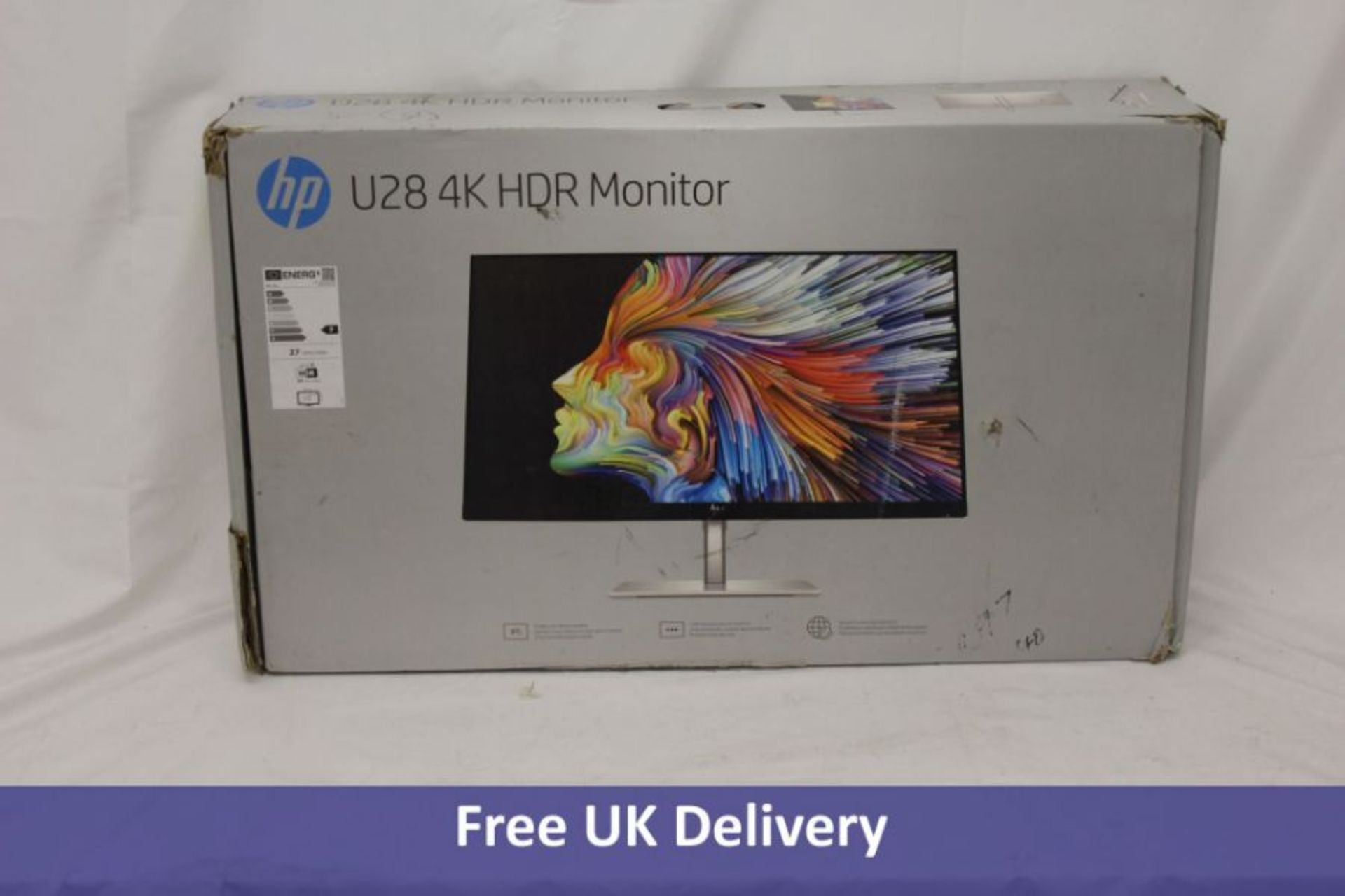 HP U28 4K Ultra HD Gaming Monitor, Black/Silver