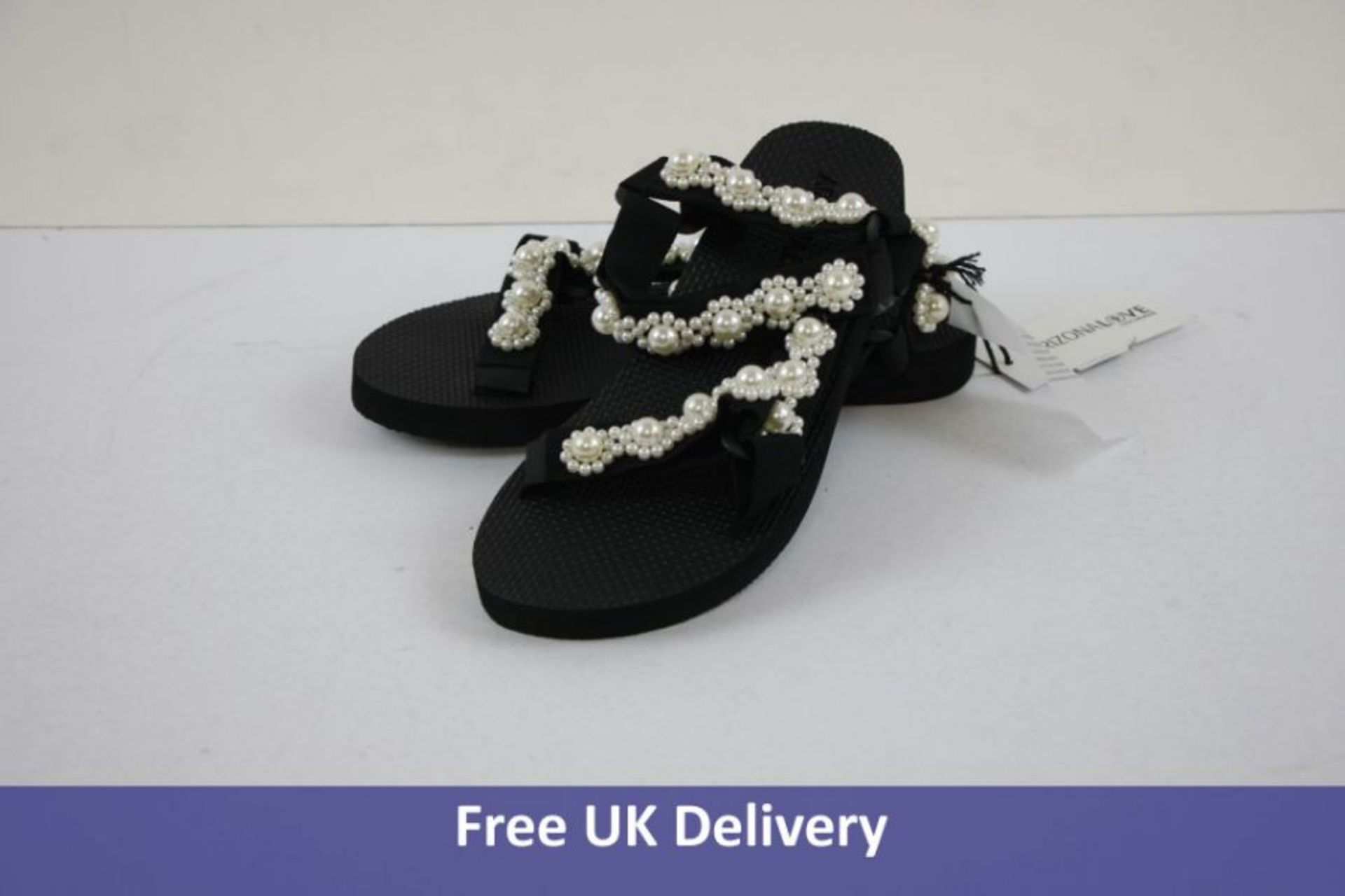Arizona Love Women's Pearl Sandals, Black and White, UK 7