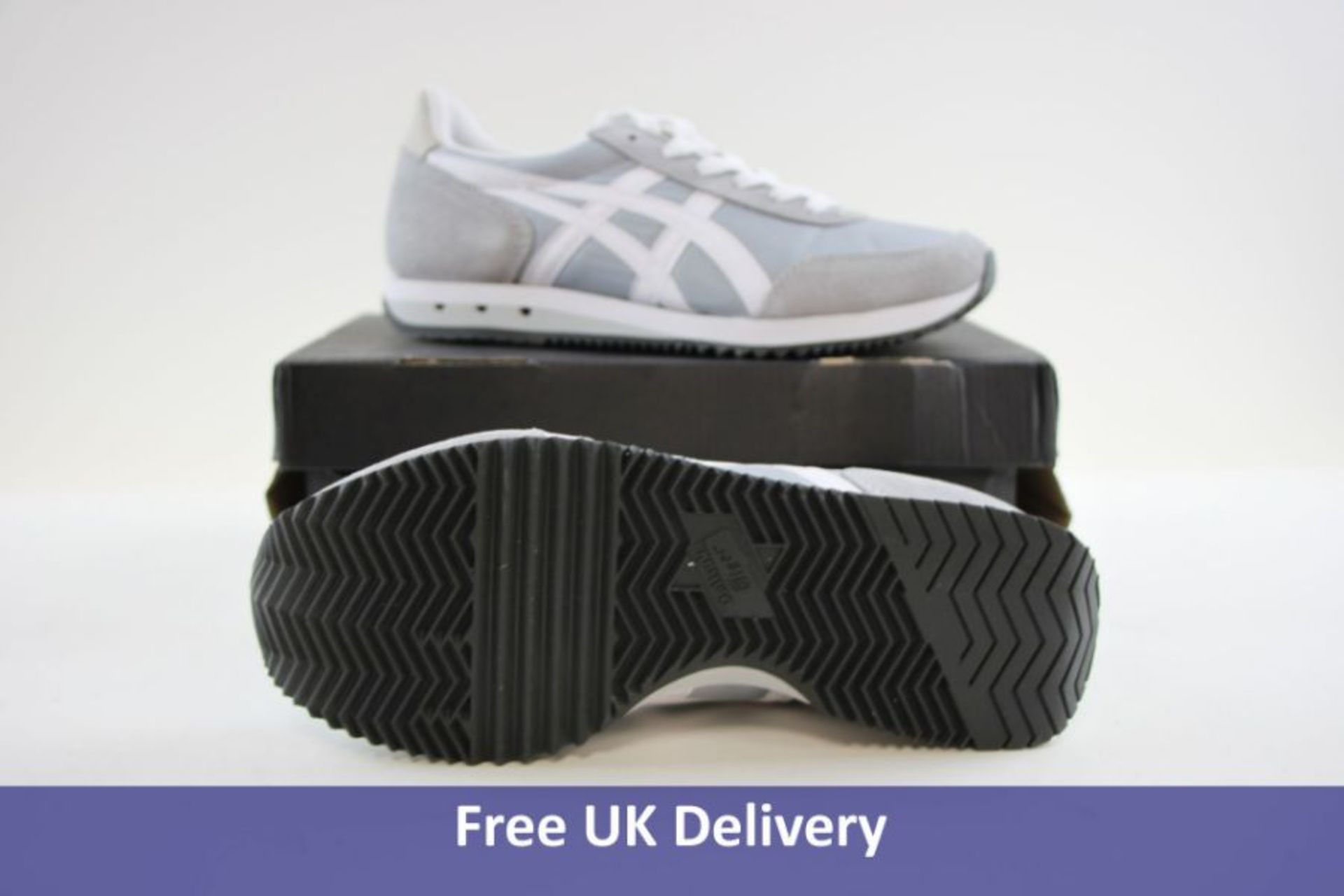 Onitsuka Tiger Unisex New York Trainers, Piedmont Grey and White, UK 6