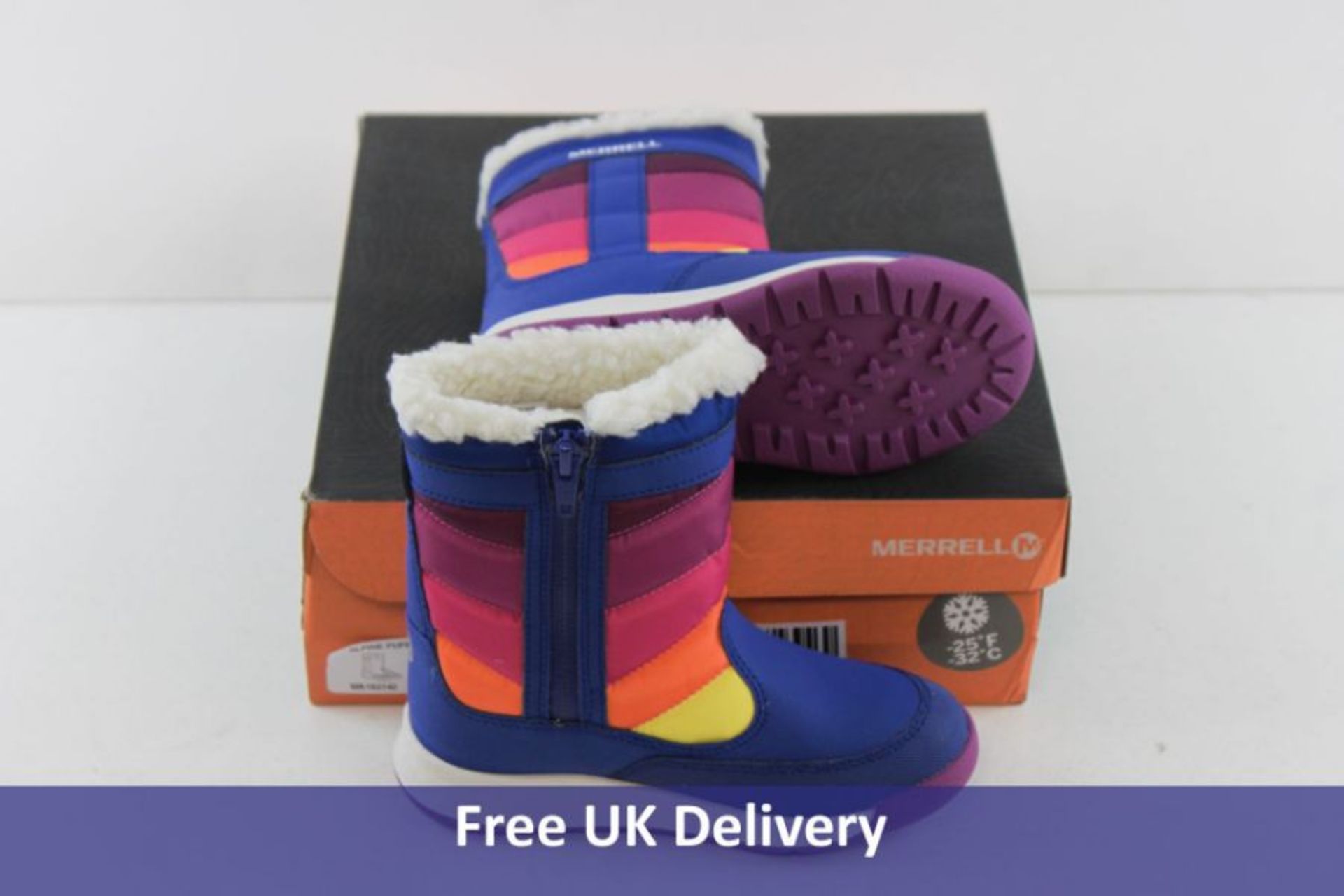 Merrell Girl's Alpine Puffer Boots, Rainbow, UK 10 Months