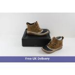 Sorel Kids Out N About Plus Boots, Brown and Black, UK 3. Box Damaged