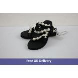 Arizona Love Women's Pearl Sandals, Black and White, UK 7