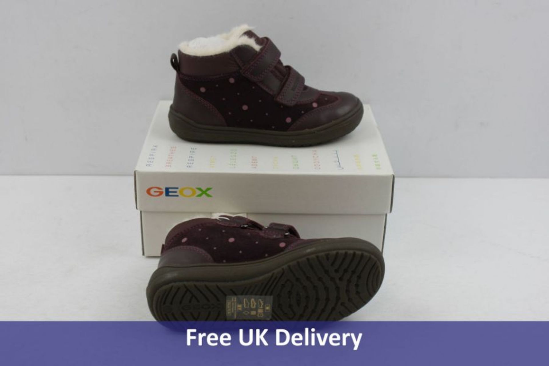 Geox J.Hadriel G. Sue + Nappa Girl's Children's Boots, Dark Burgundy, UK 10