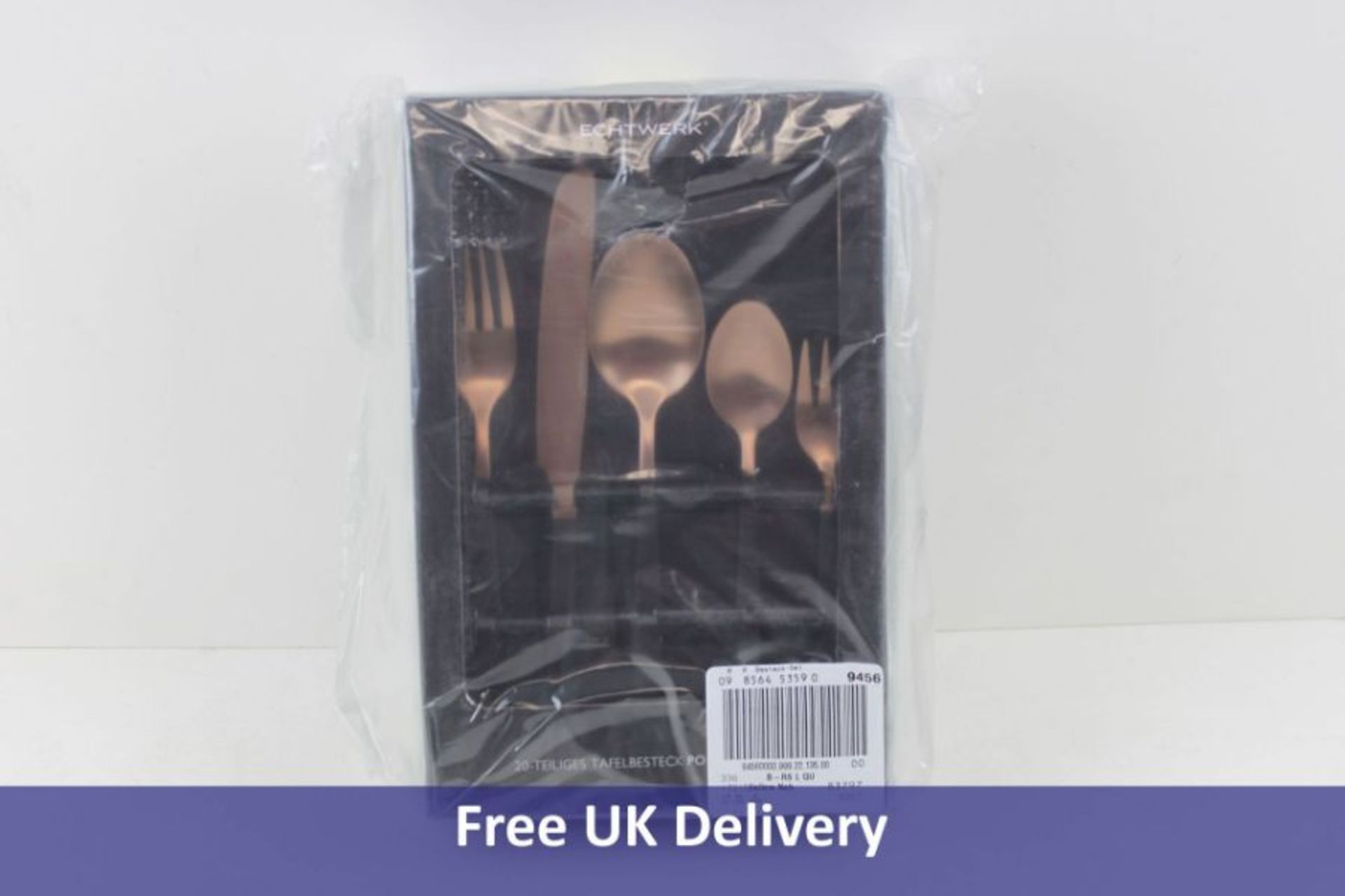 Real Cutlery 20 Piece Set, Positano Due Stainless Steel, Bronze and Black
