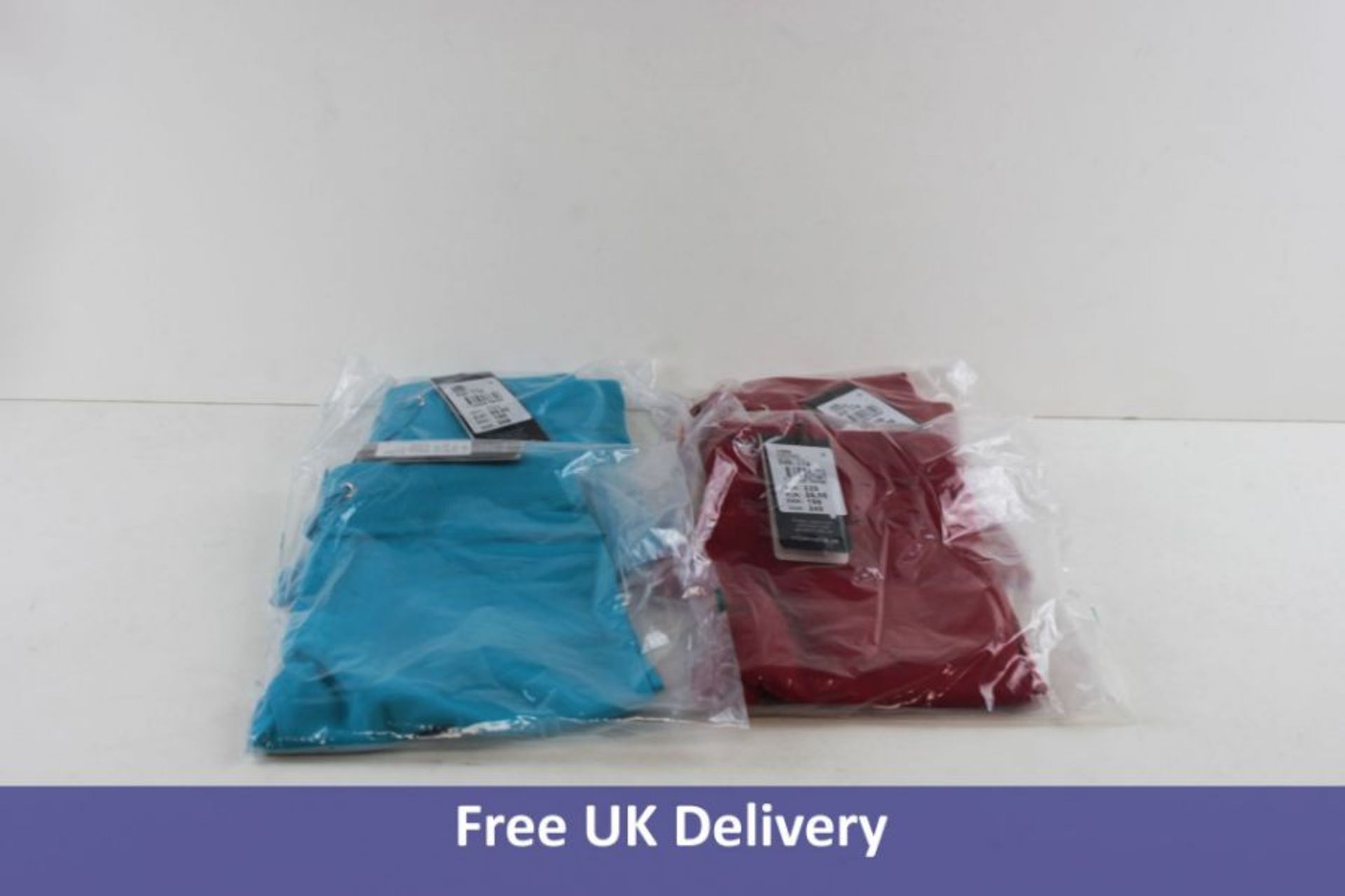 Four Pairs of Villervalla Children's Joggers, to Include 2 x Red and 2x Reef Blue, Age 6 Years