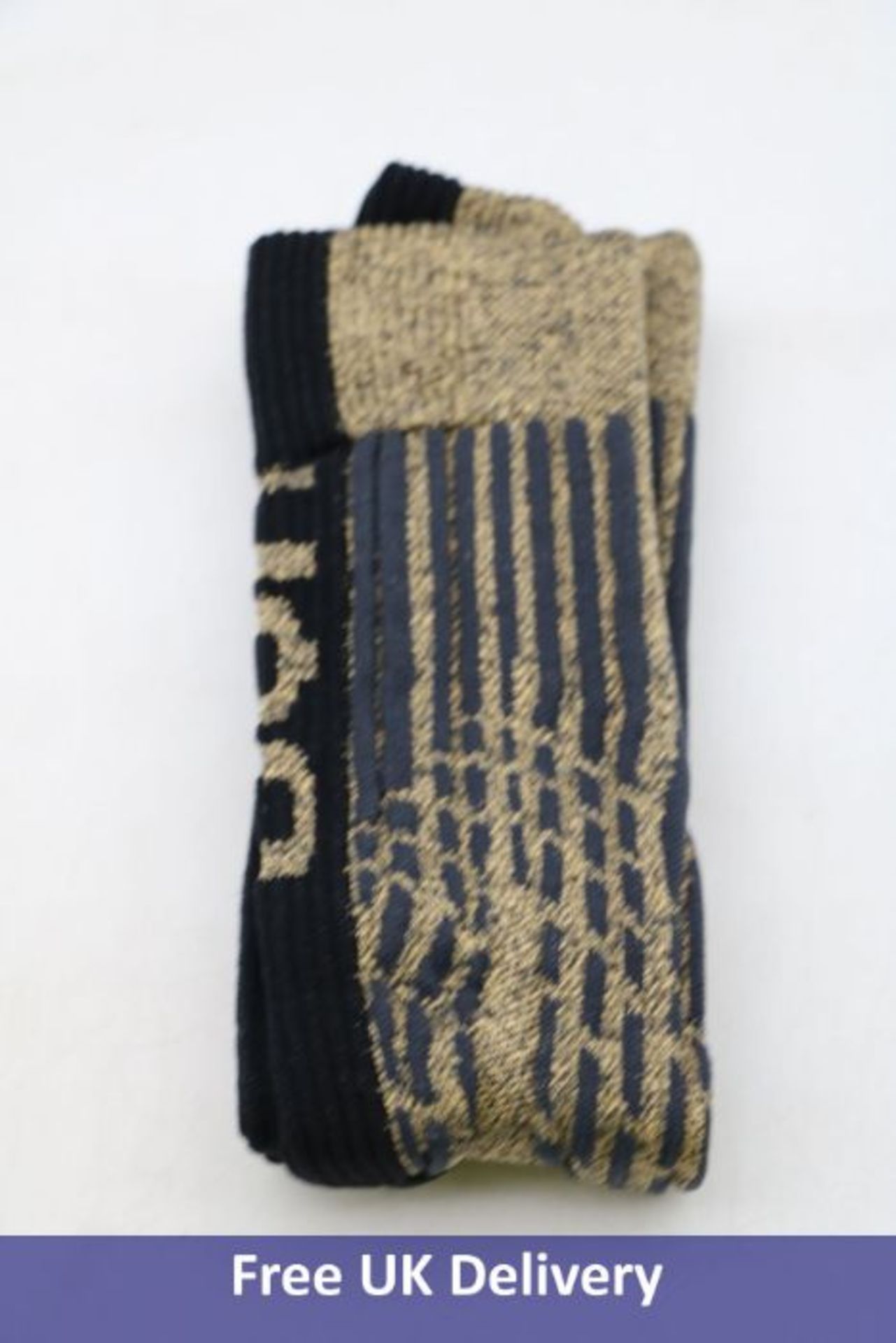 Two items of UYN Socks to include 1x Men's Fusyon Cashmere Shiny Socks, Celebrity Gold, Size 42/44 a