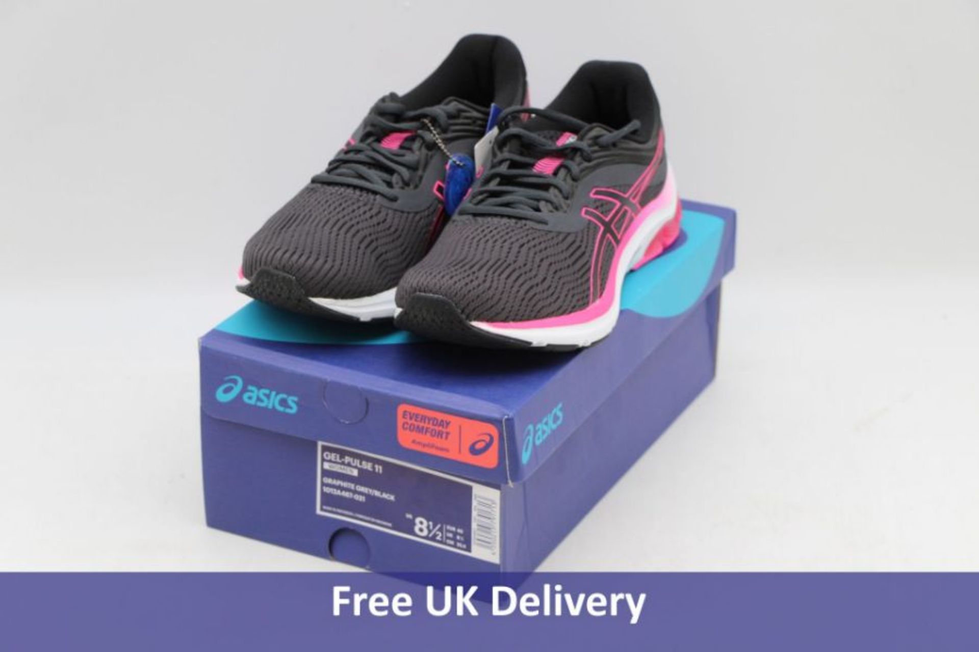 Two Asics Gel-Pulse 11 Women's Trainers, Graphite Grey/Black, UK 6.5 - Image 2 of 2