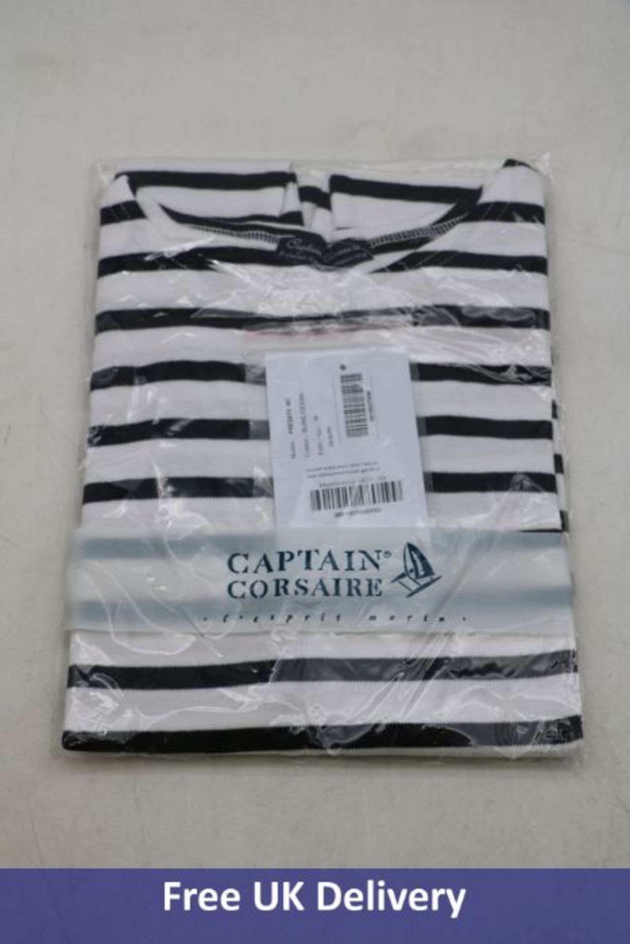 Ten Captain Corsaire Women's Fregate MC Stripy Brenton T-Shirts, White/Navy, 2x Size 36, 3x Size 38, - Image 2 of 2