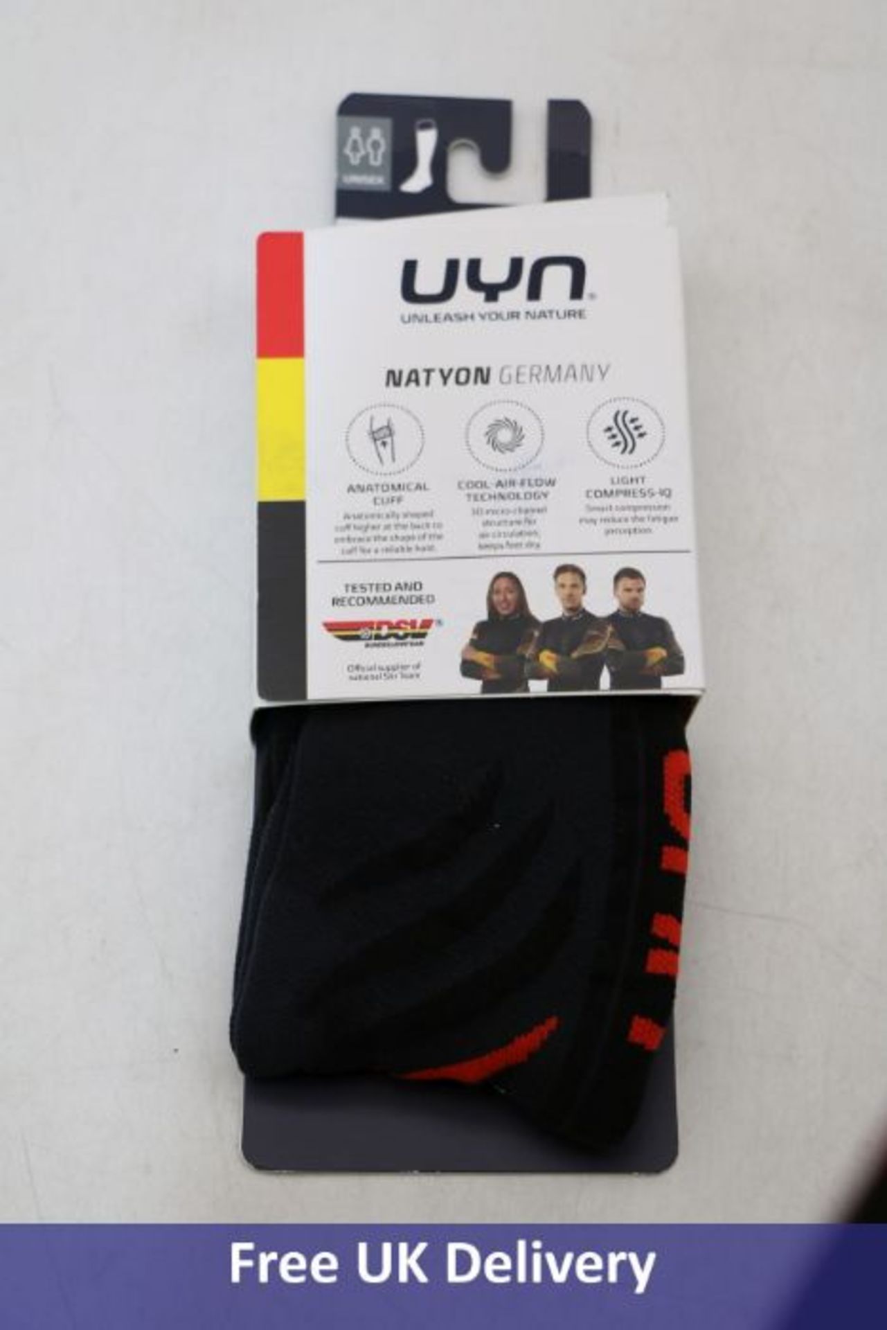 Two items of UYN Socks to include 1x Men's Fusyon Cashmere Shiny Socks, Celebrity Gold, Size 42/44 a - Image 2 of 2