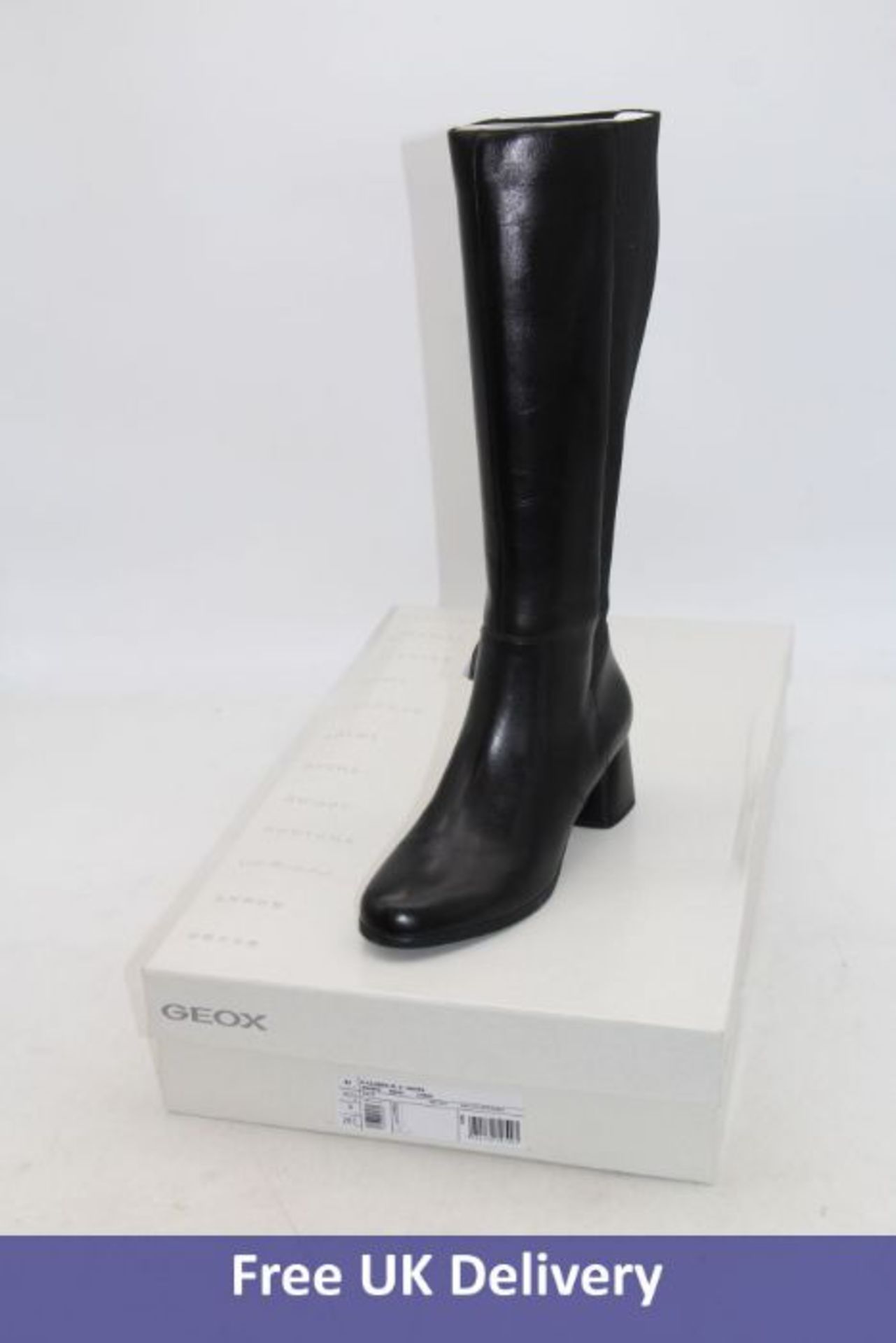 Two Geox Women's D Calinda Mid D Knee High Boots, Black, UK 8. Box damaged - Image 2 of 2