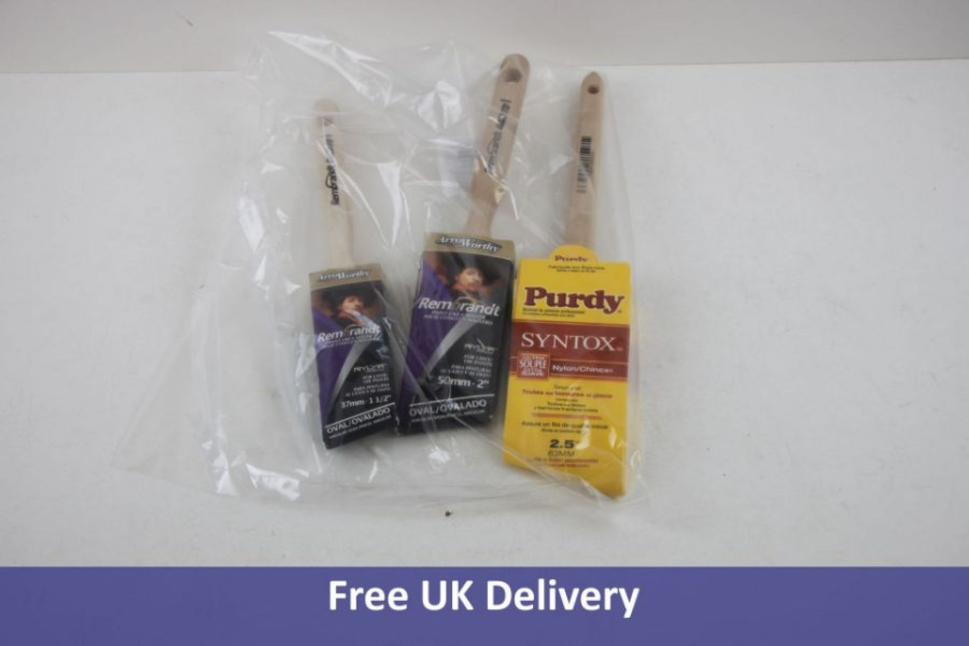 Three Professional Paint Brushes to Include 1x Purdy Syntox Extra Soft Nylon Chinex, 2.5"and 2x Arro