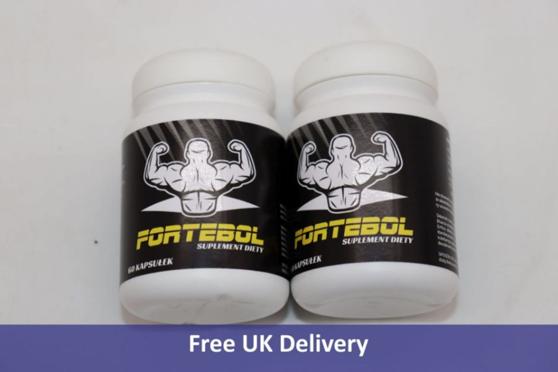 Two Fortebol Diet Supplements, 60 Capsules per tub