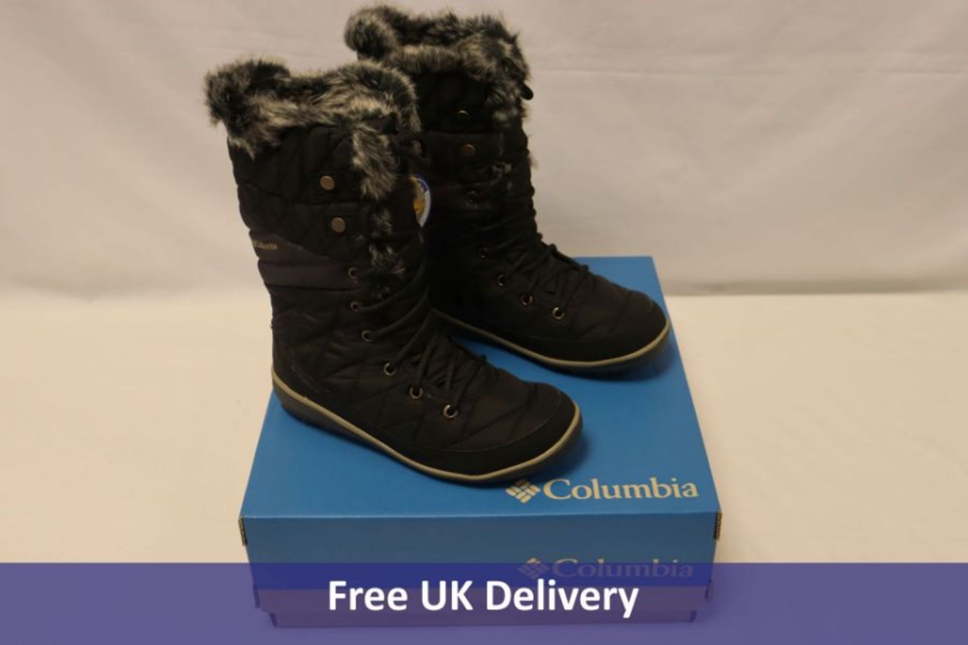 Columbia Women's Heavenly Omni-Heat Lace Up Boots, Black/Kettle, UK 4