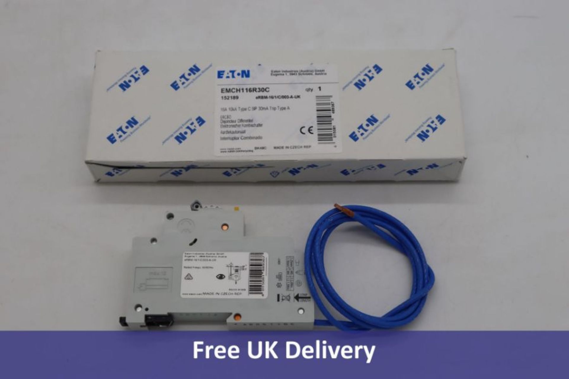 Eaton Memshield 16A 10kA Single Pole 3 Phase RCBO RCD Type A Curve C