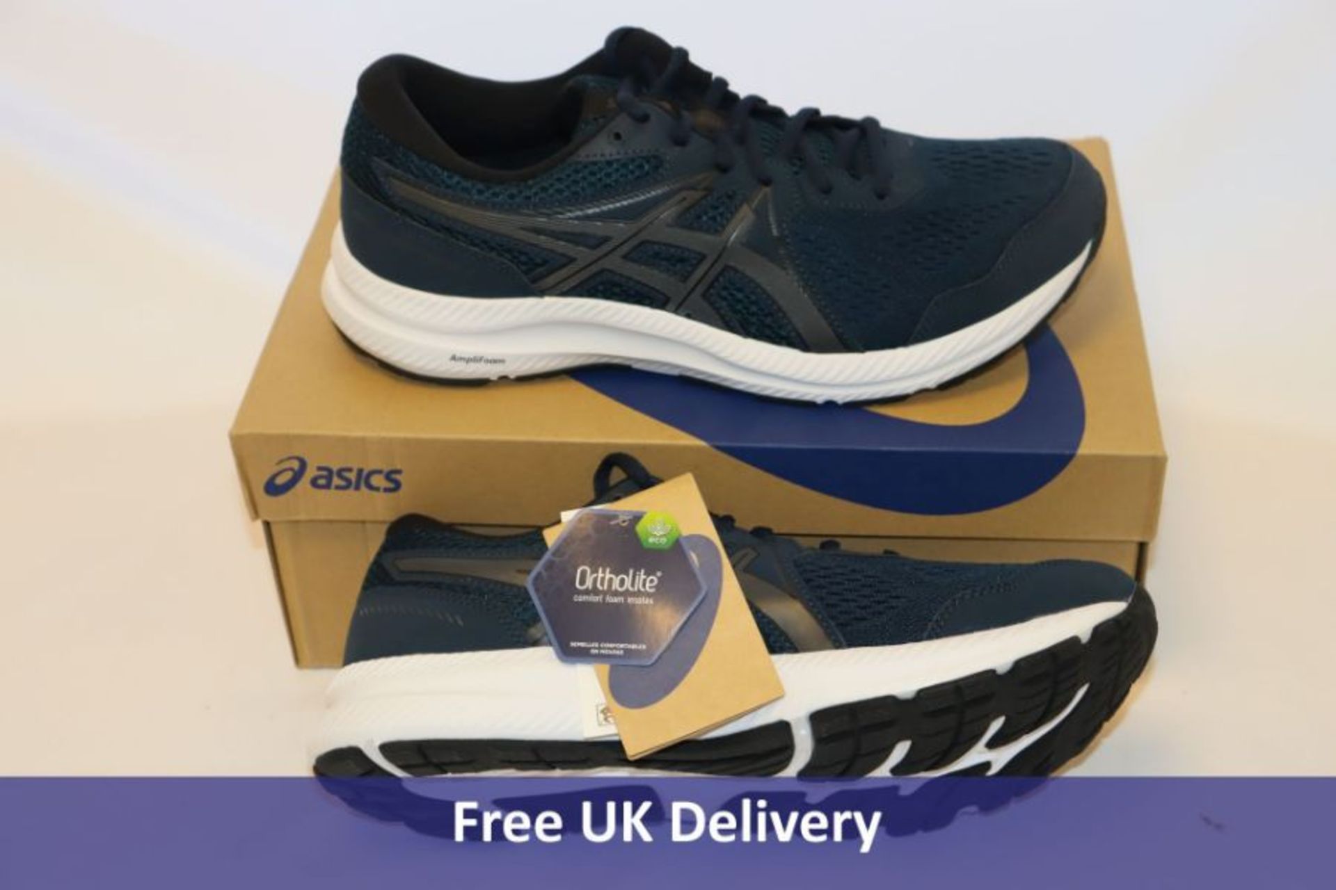 Four Pairs of Asics GEL-Contend 7 Running Shoes, French Blue/Gunmetal, to include 1x UK 6, 1x UK 8,