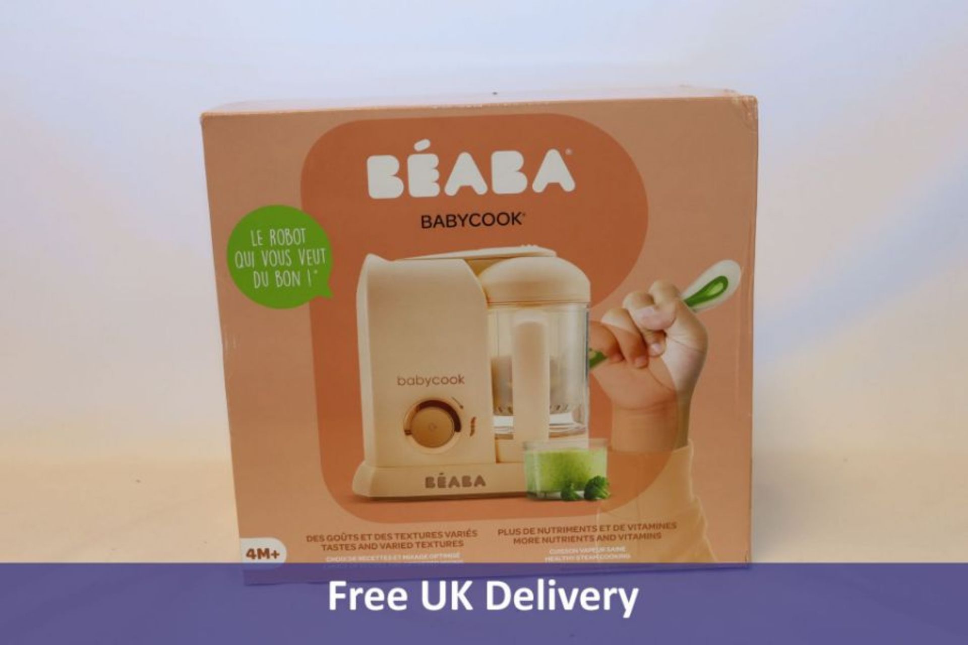 BEABA Babycook Solo 4 in 1 Baby Food Processor, Blender and Cooker, Pink. Box damaged