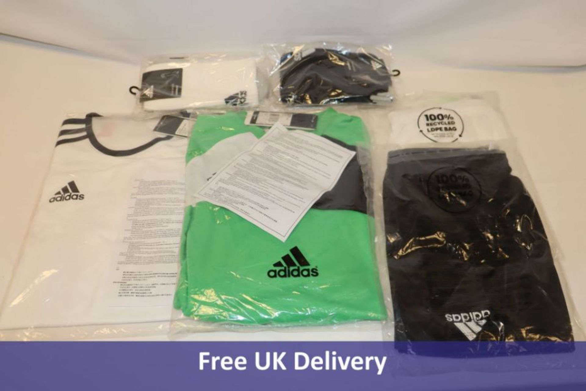 Fifteen Sets of Adidas Youths Football Kits to include 14x Entrada Tops, White, 14x Parma Shorts, Wh