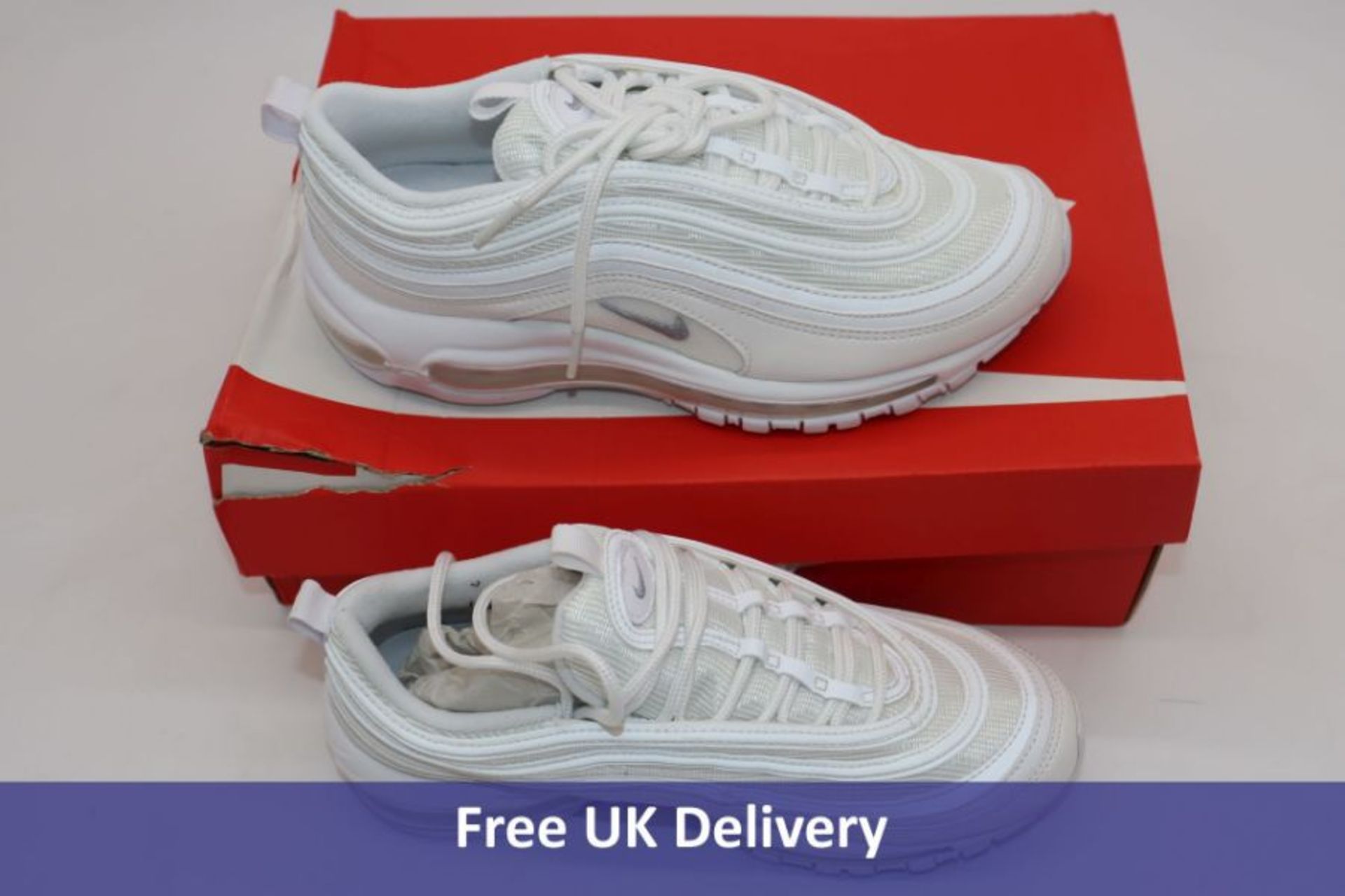 Nike Air Max 97 Trainers, White, UK 5.5