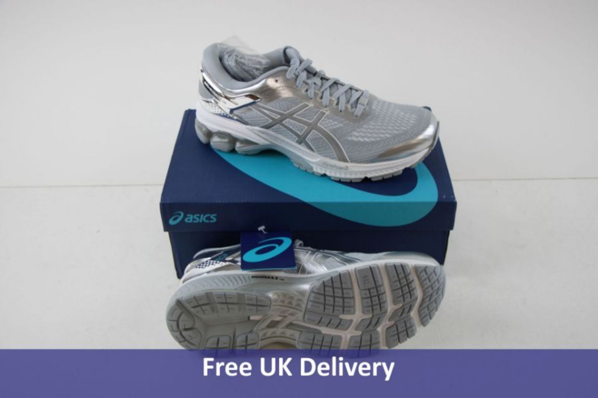 Asics Women's Gel-Kayano 26 Platinum Trainers, Piedmont Grey and Silver, UK 8