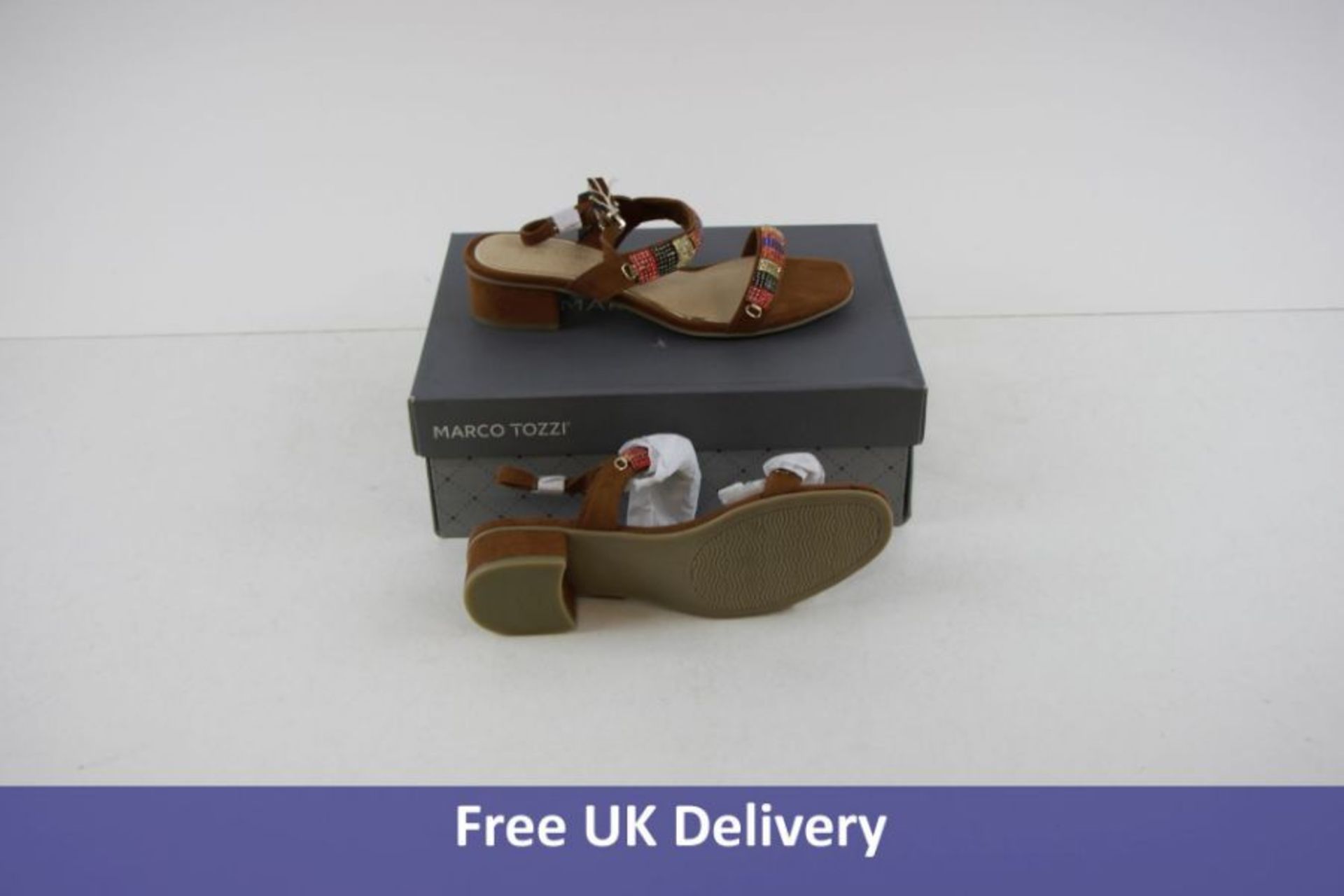 Marco tozzi Women's Heeled Sandals, Cognac, UK 4
