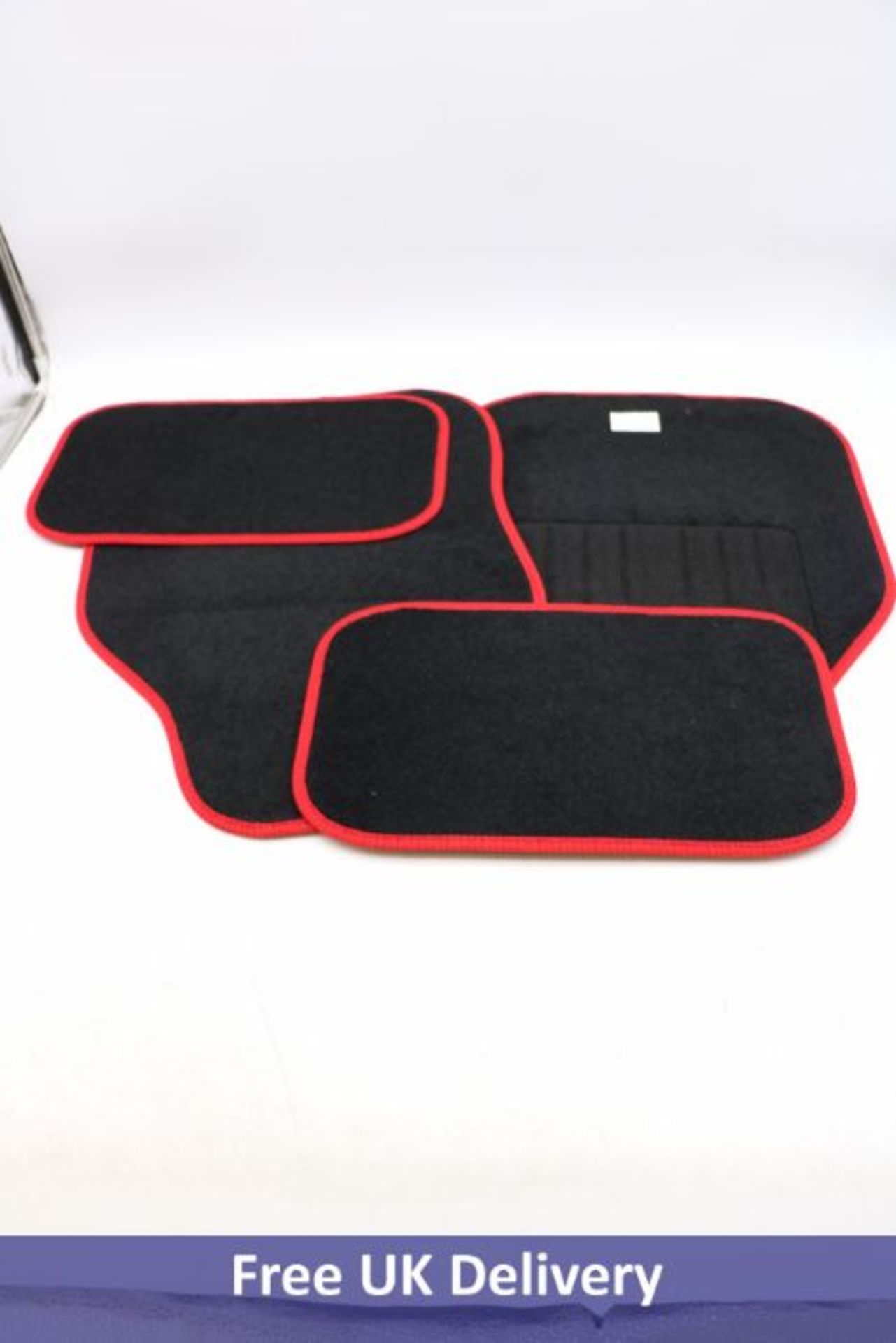 Ten Four-piece sets of Universal Car or Van Floor Mats, Non Slip Carpet with Red Edging