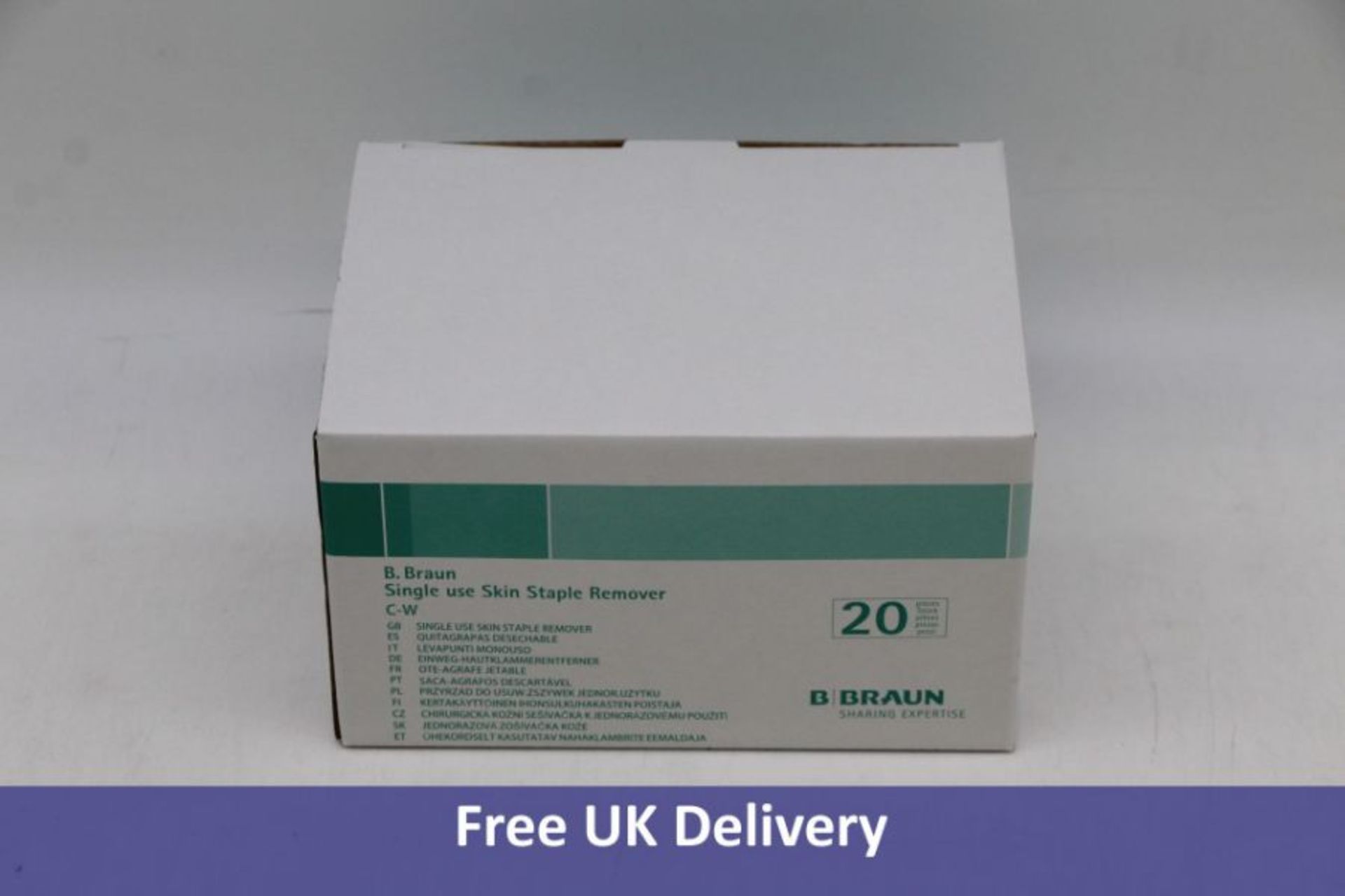Ten Boxes Of Twenty Braun Single Use Skin Staple Remover, Lot 201112, Expires 25/10/28