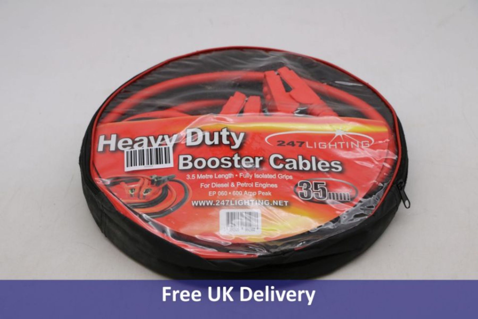 Four Lighting 247 Heavy Duty Booster Cables, 2x Size 3.5M x 35MM, 2x Size 4.5M x 50MM