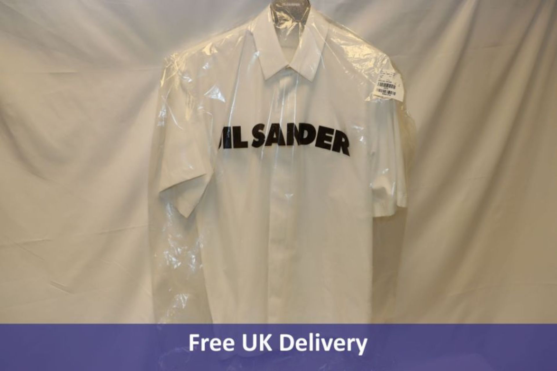 Jil Sander Oversized Short Sleeved Cotton Shirt, White, Size 41