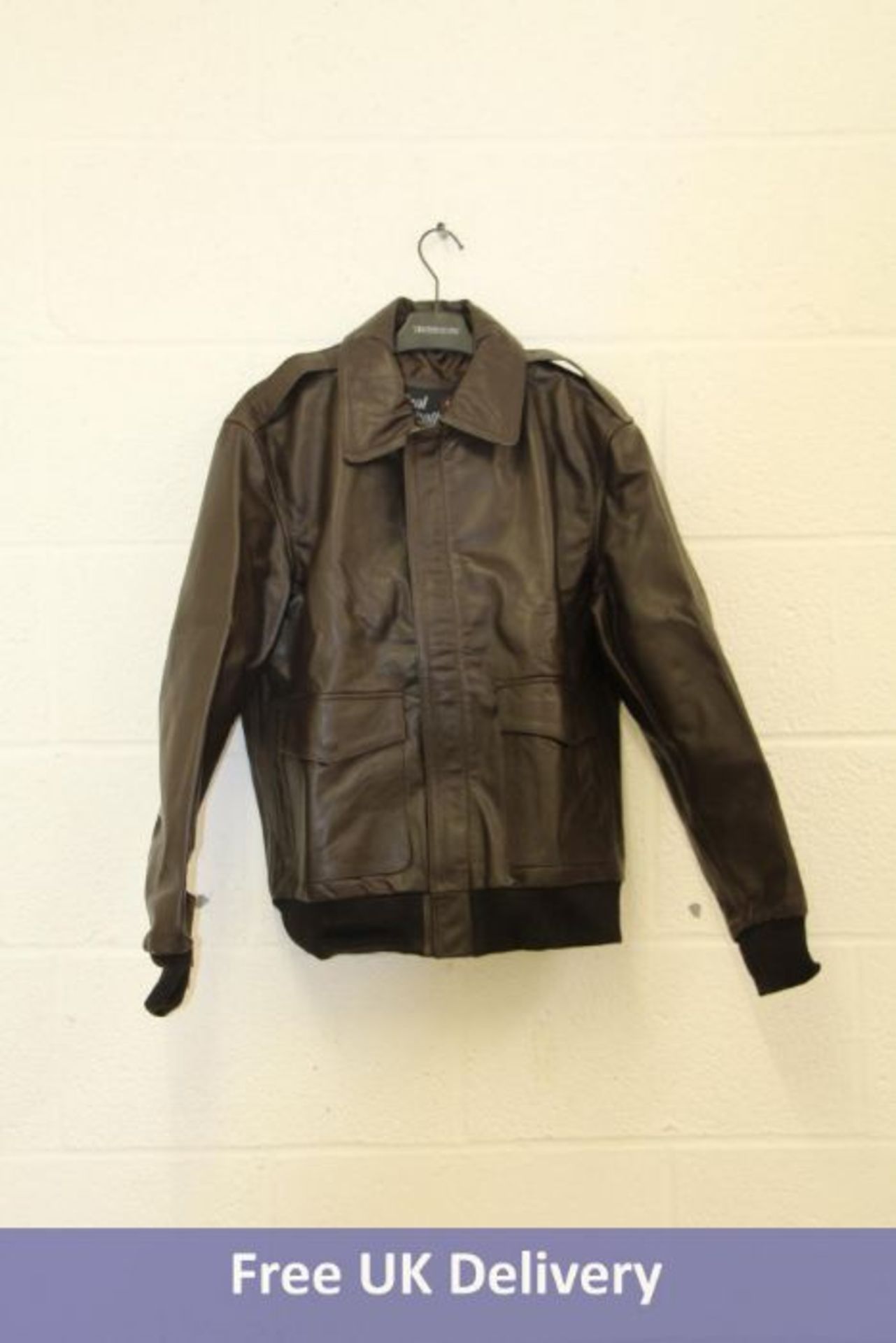Superior Leather Brown Jacket, UK L, New With Tag