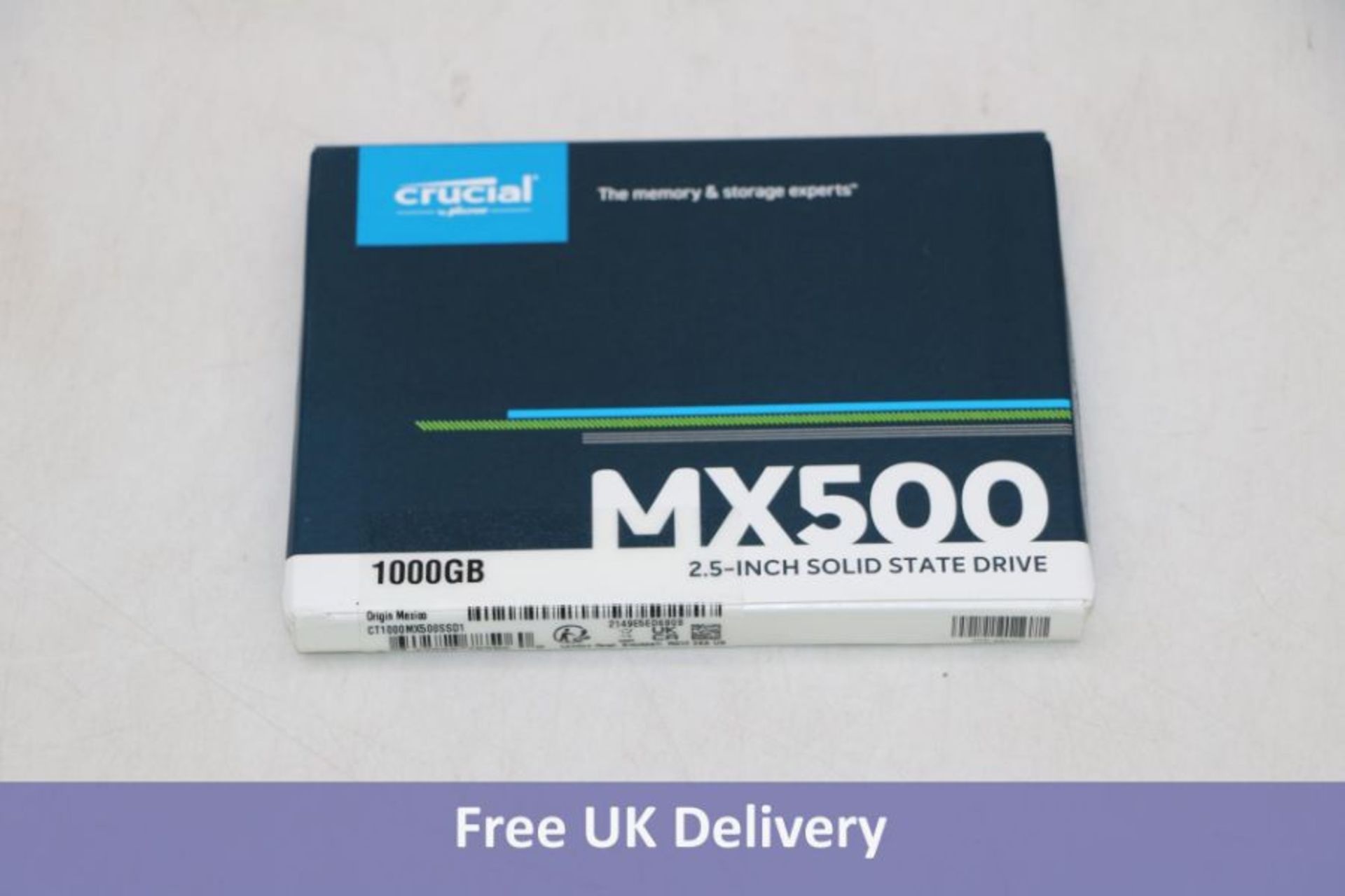Crucial MX500 1TB 2.5 Internal Solid State Drive, 1000GB