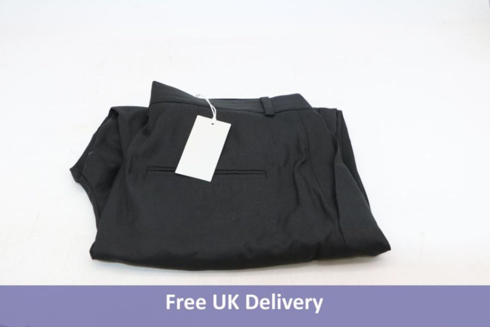 Two COS High Waisted Pleated Trousers, Black, 1x UK 16, 1x UK 18 - Image 2 of 2
