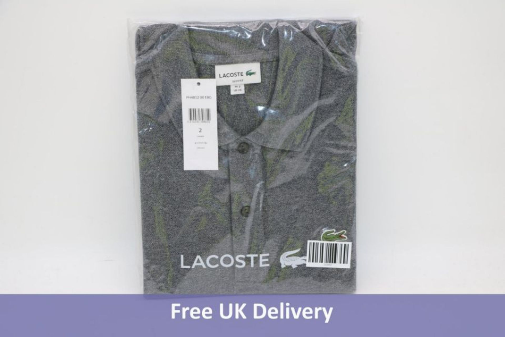 Five items of Lacoste Men's Clothing to include 1x Polo T-Shirt, Dark Grey, UK XS, 1x Polo T-Shirt,