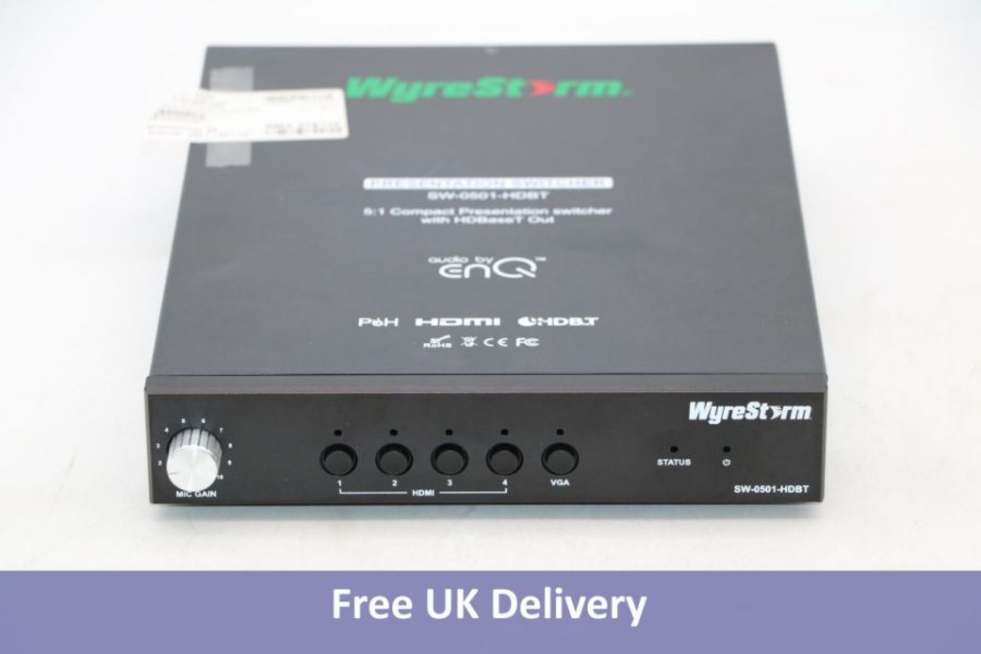 Wyre Storm Technologies SW-0501-HDBT Presentation Switcher, Black