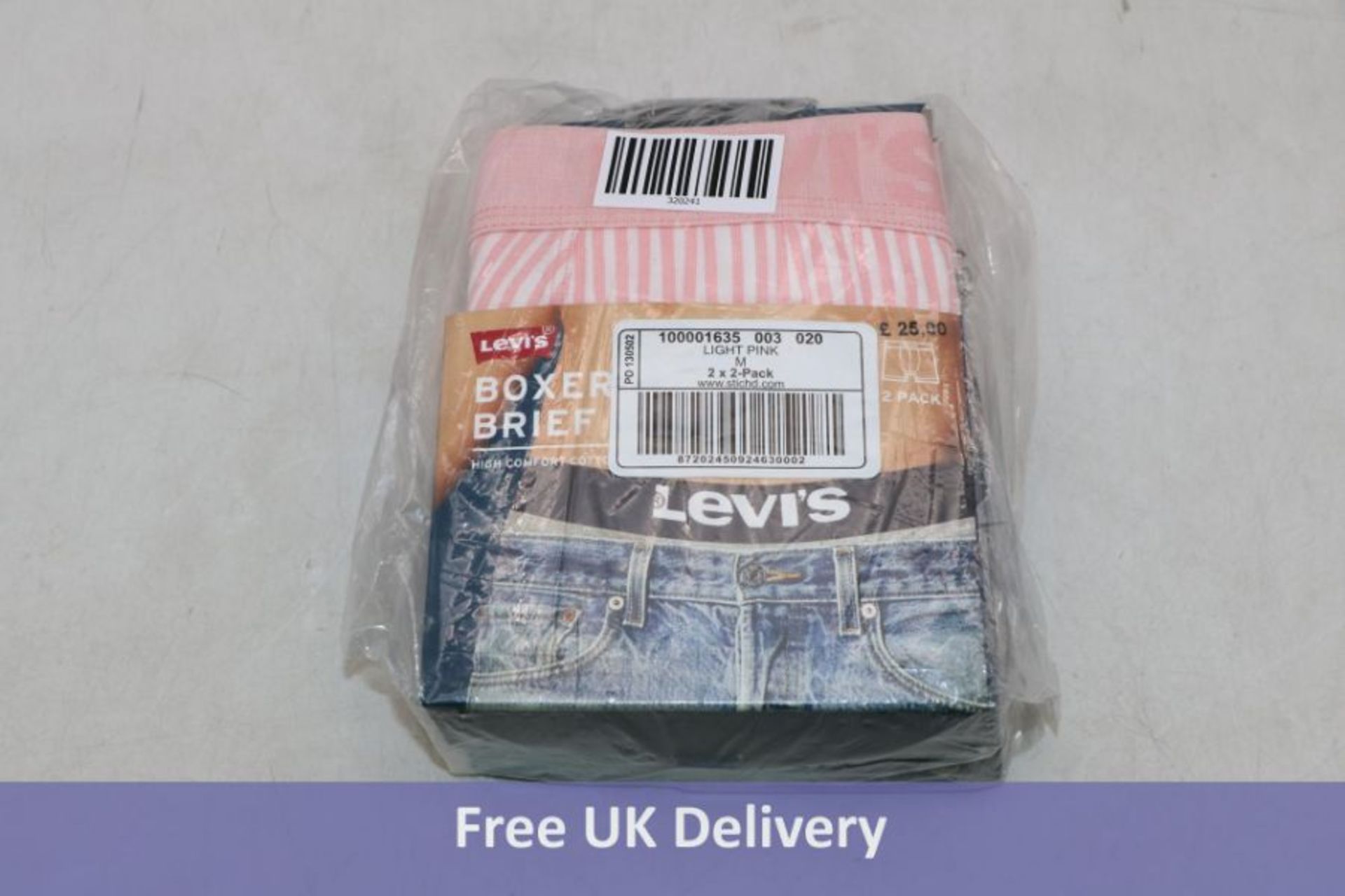 Eight Packs Of Two Levi Boxer Brief, Light Pink, 4x UK L, 4x UK XXL - Image 4 of 4