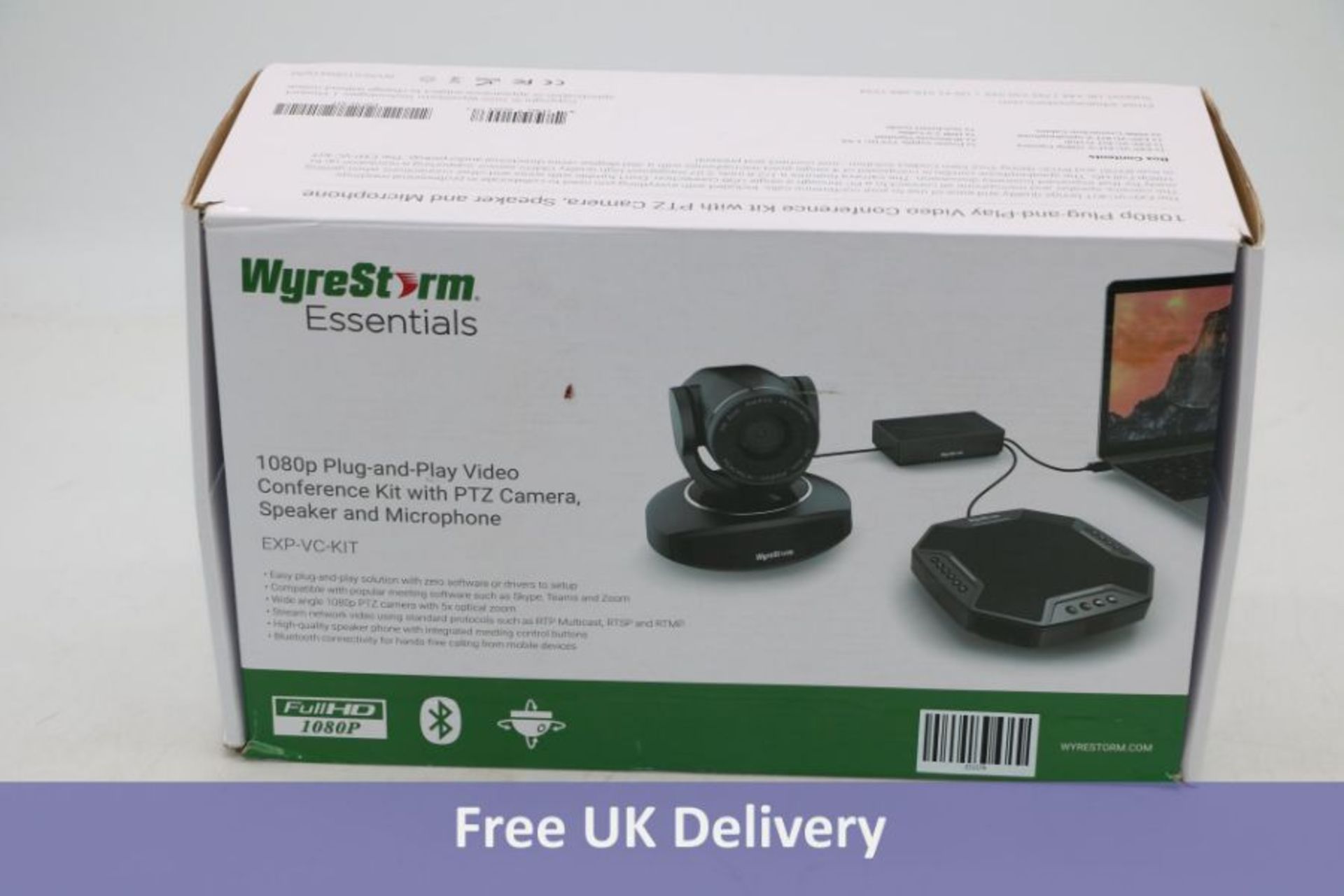 WyreStorm Essentials 1080p Plug & Play Video Conference Kit with PTZ Camera, Speaker & Microphone
