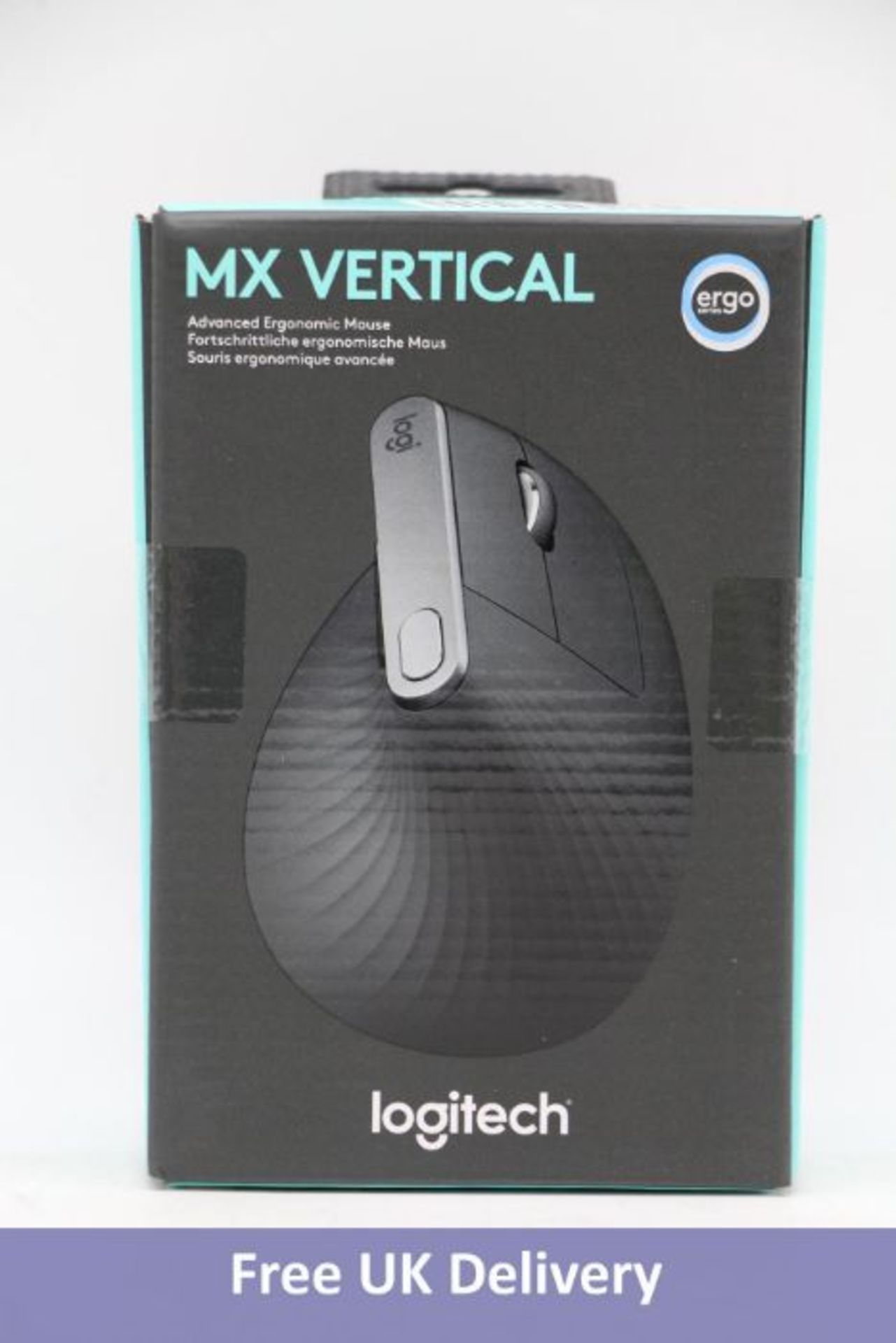 Logitech MX Vertical Ergonomic Wireless Mouse, Dark Grey