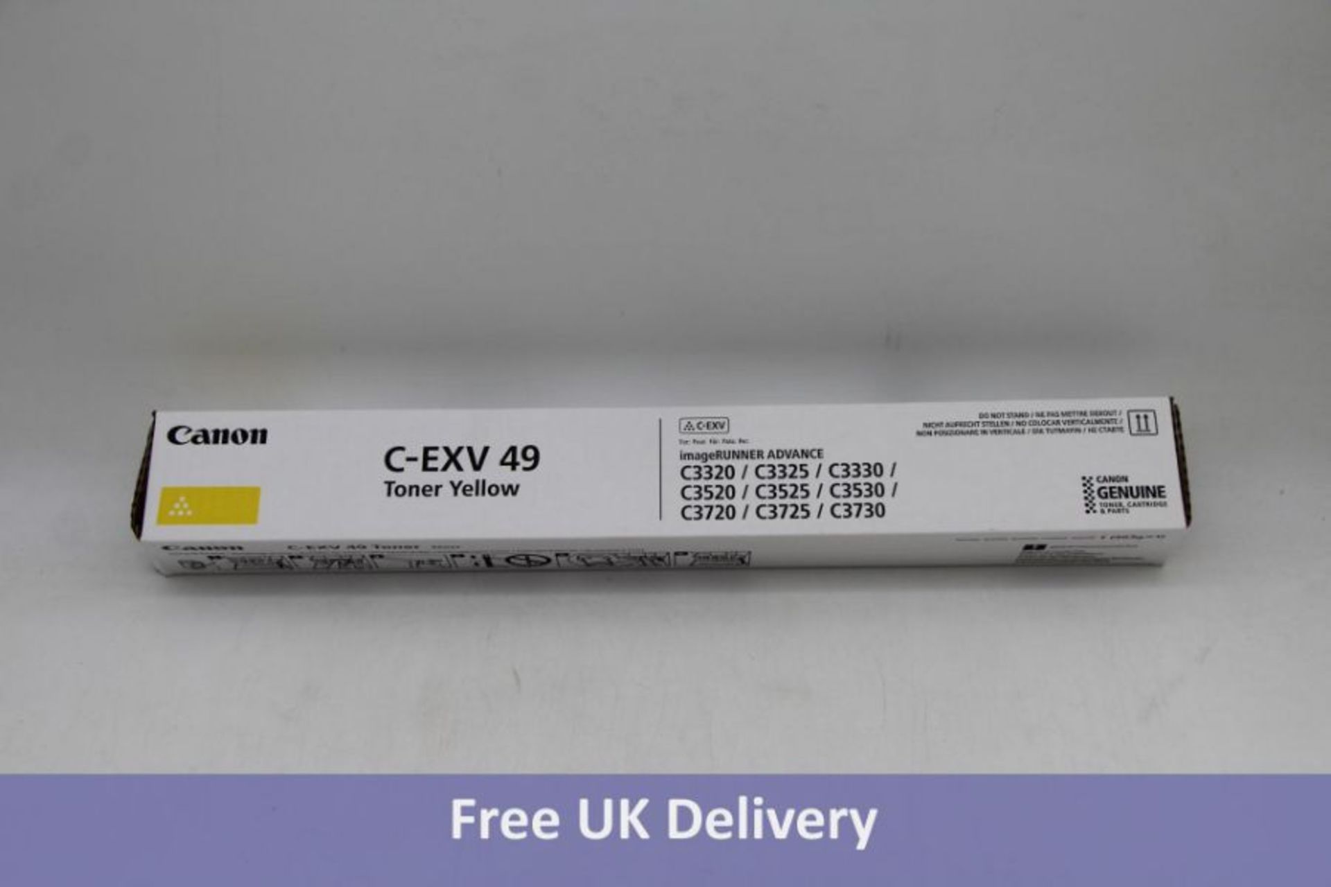 Two Canon C-EXV 49 Yellow Toner Cartridge