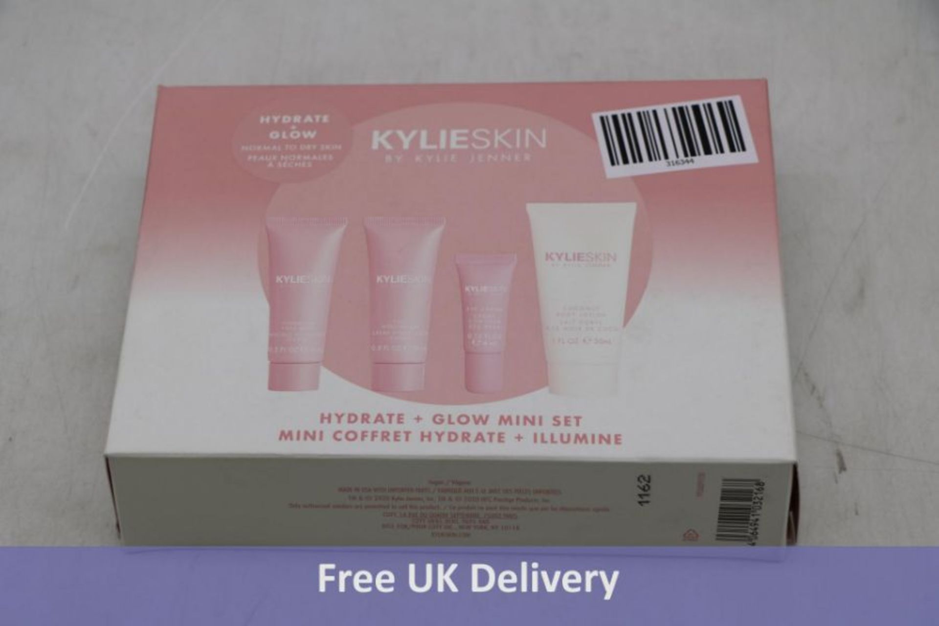Four items of Kylieskin Beauty Products to include 1x Hydrate, Glow Mini Set, 1x Kylie Jenner Matte