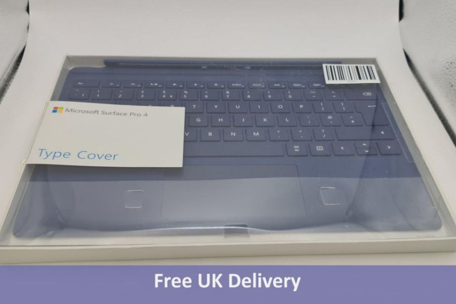 Microsoft Surface Pro 4 Type Cover, Blue, UK layout. Used, in original box